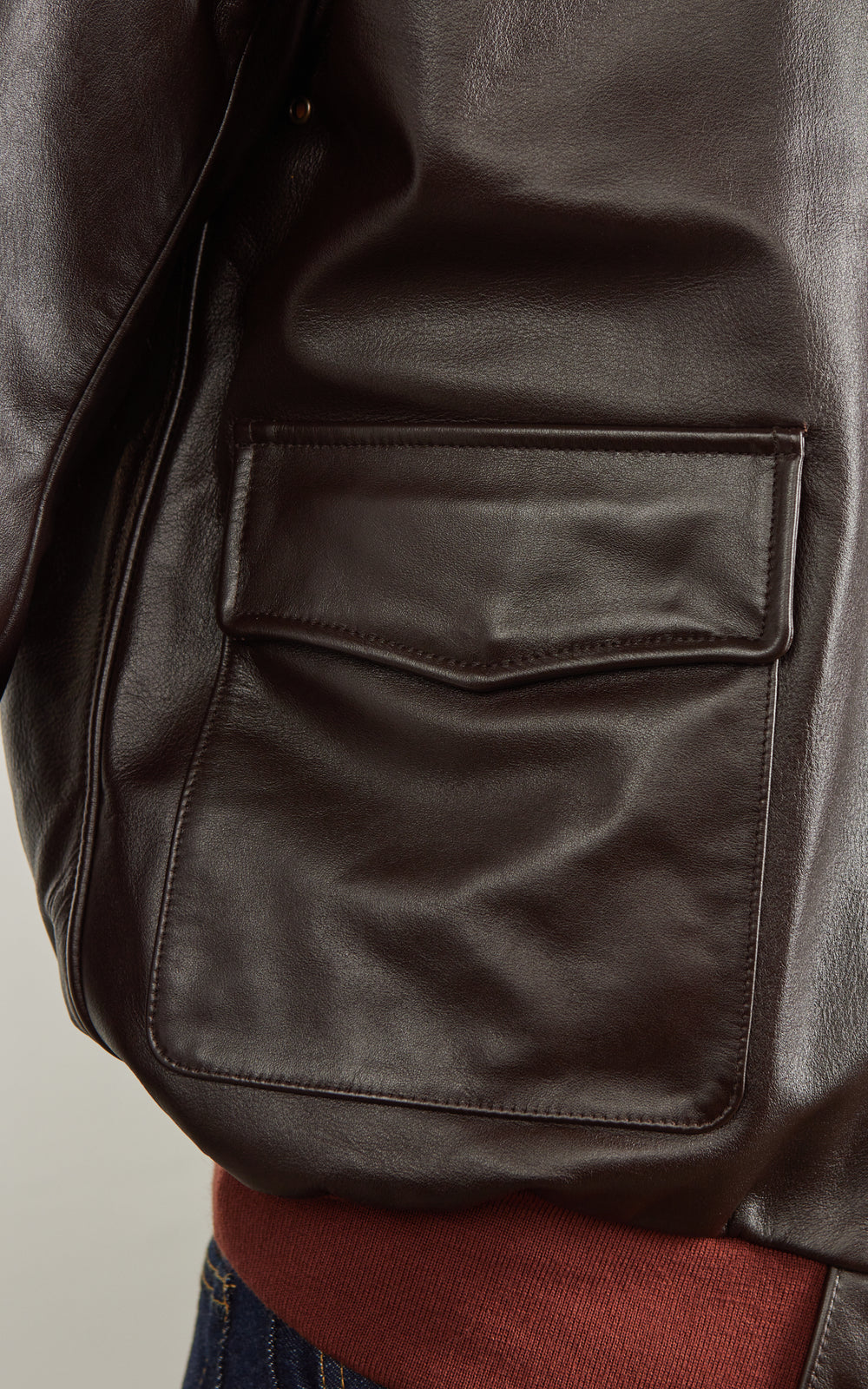 Houston A-2 Leather Jacket Horsehide Brown
