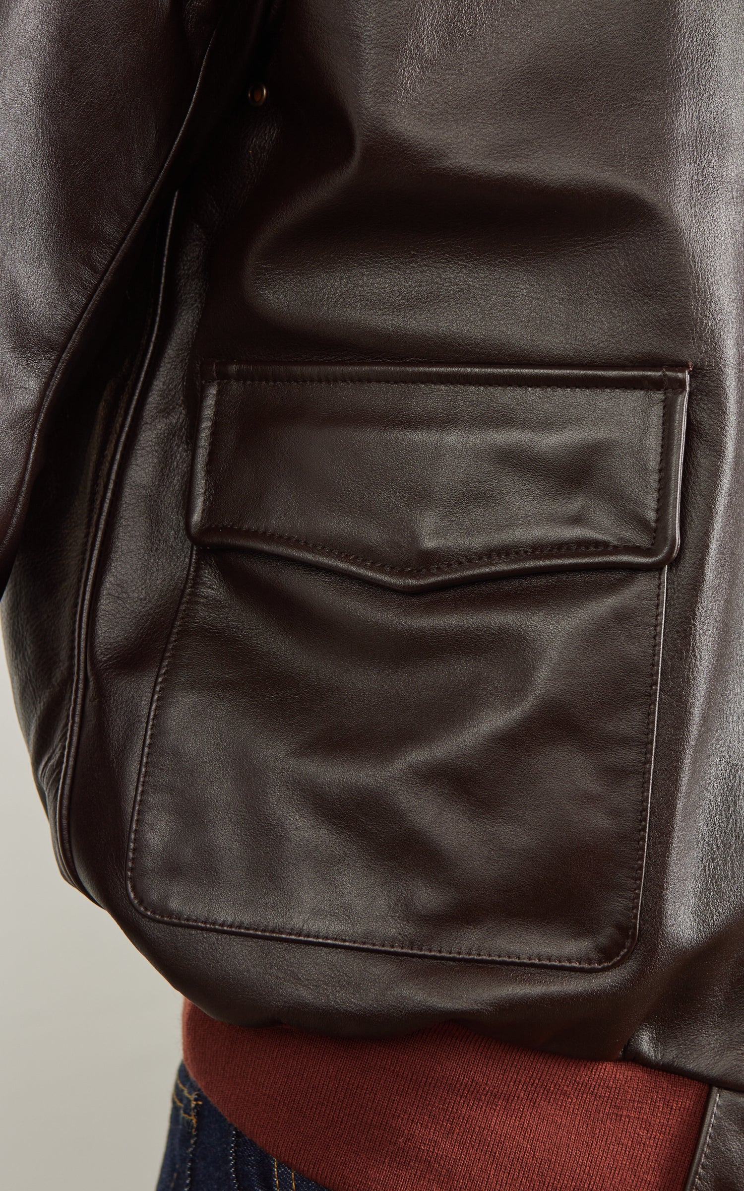 Houston A-2 Leather Jacket Horsehide Brown