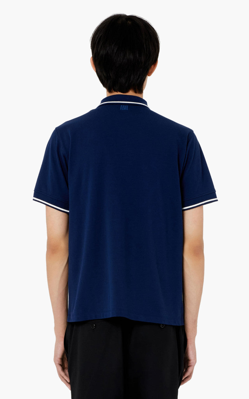 AMI Paris Polo Shirt Nautic Blue