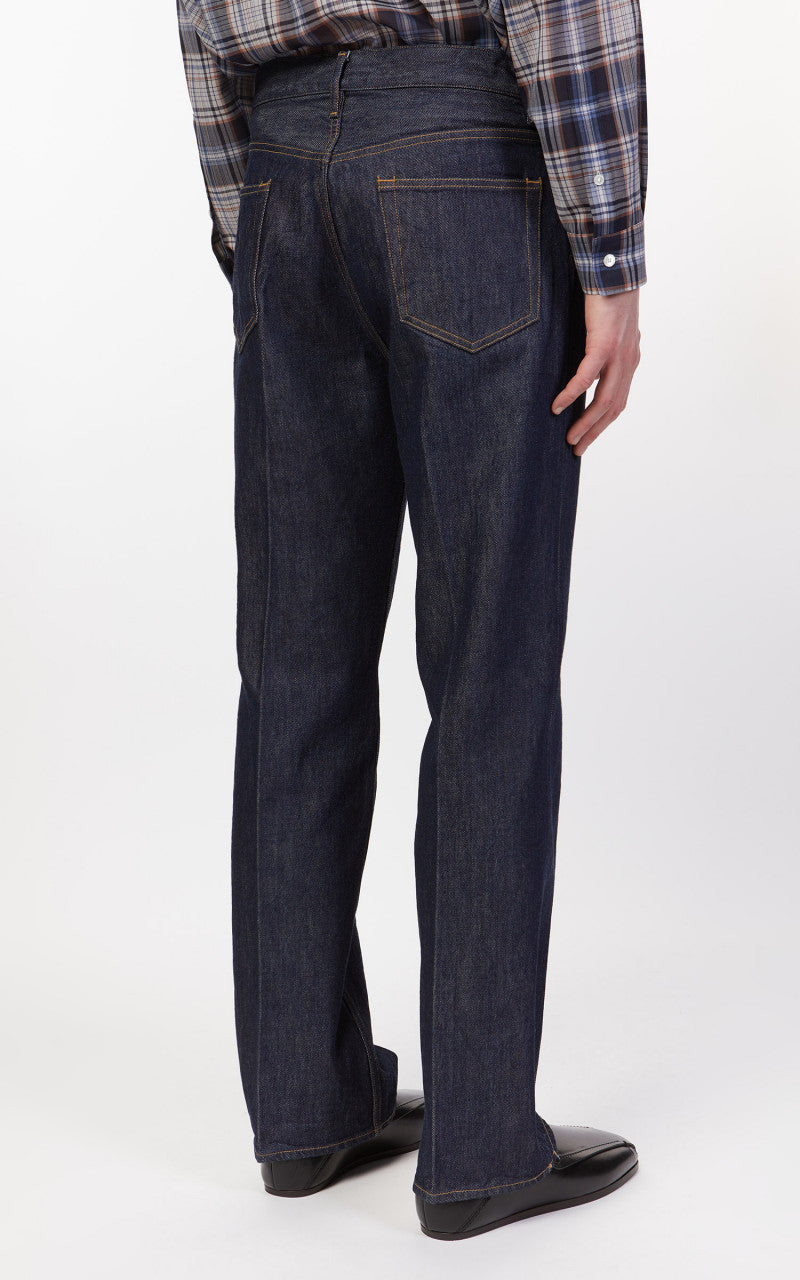 Auralee Hard Twist Denim 5P Pants Indigo