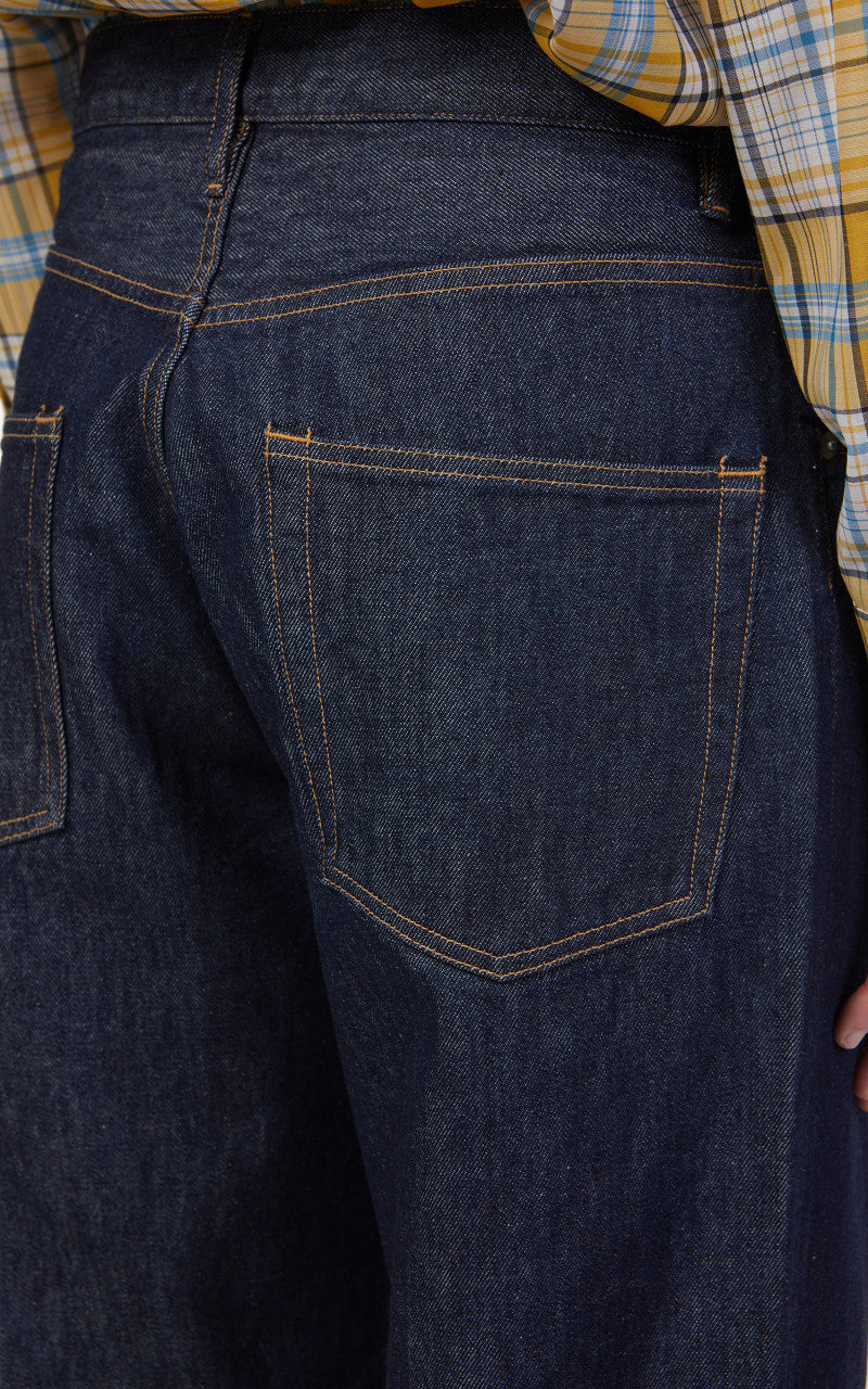 Auralee Hard Twist Denim Wide Pants Indigo