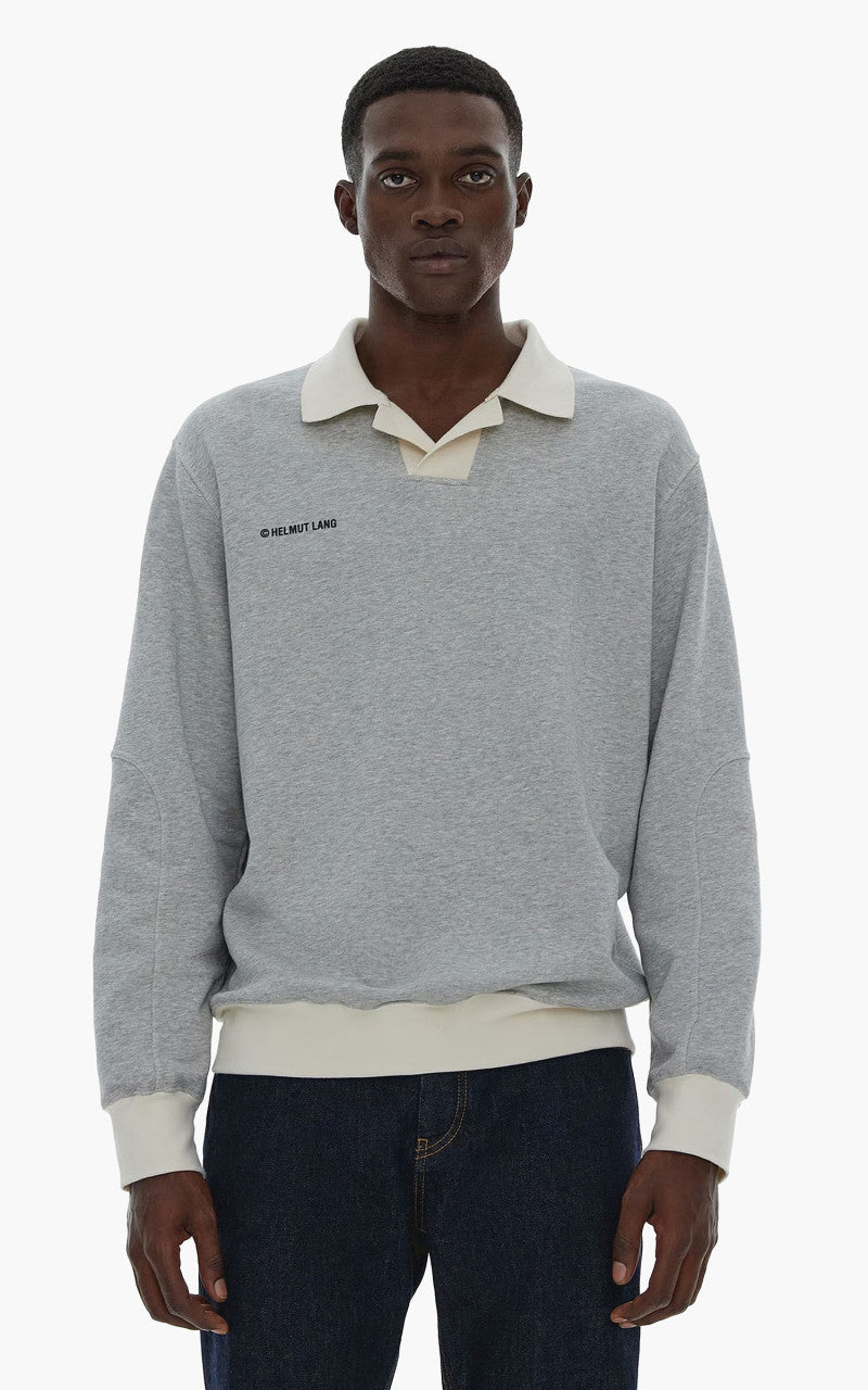 Helmut Lang Logo Rugby Shirt Vapor Heather