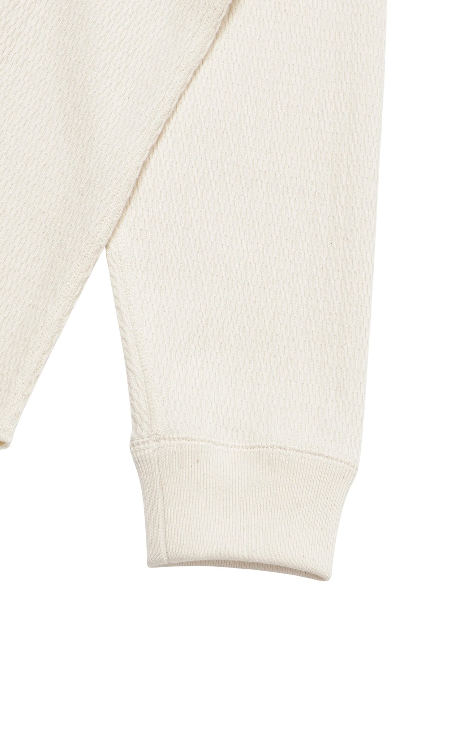 Wonder Looper Henley Cashmere Blend Honeycomb Ecru