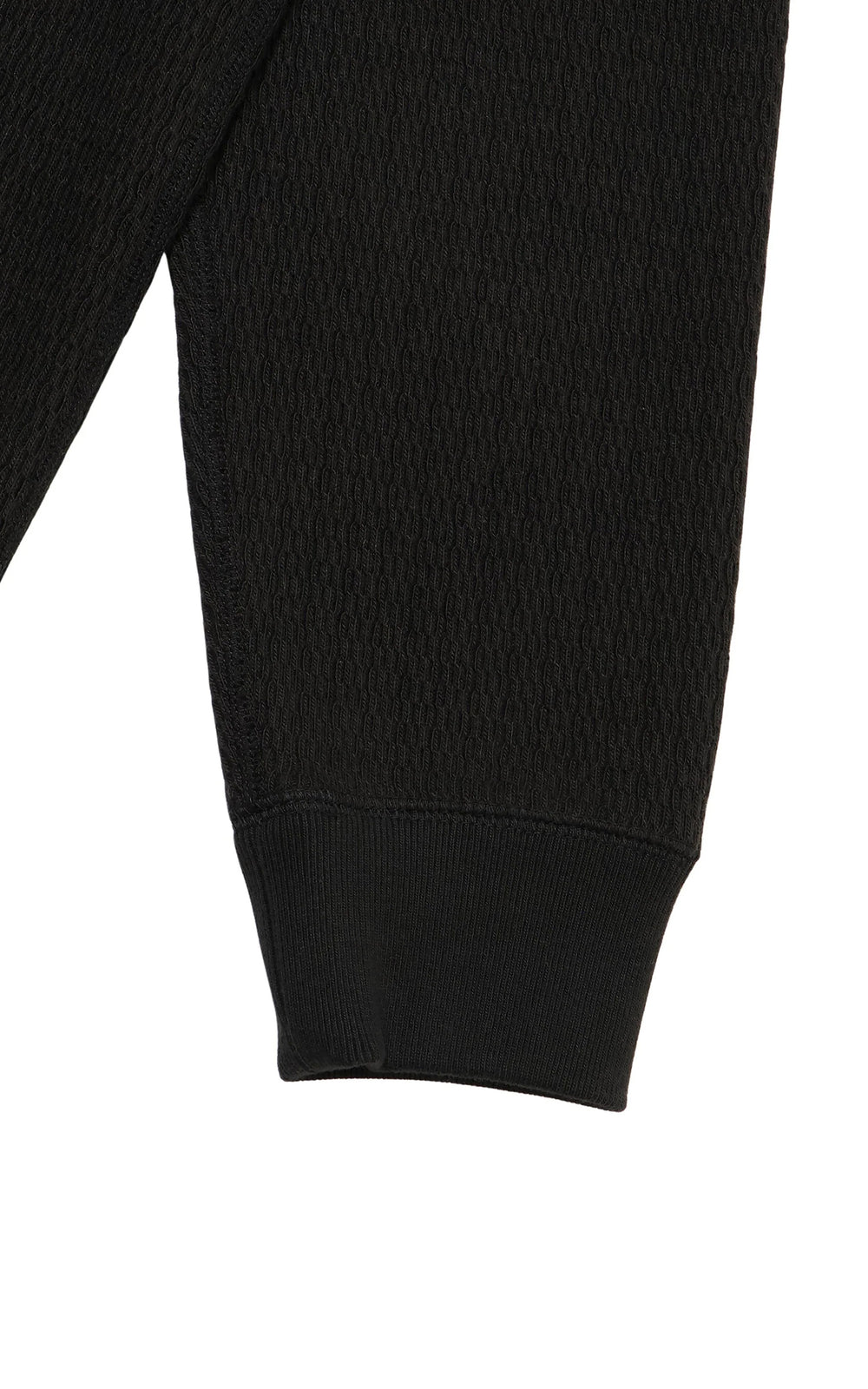 Wonder Looper Henley Cashmere Blend Honeycomb Sumi Black
