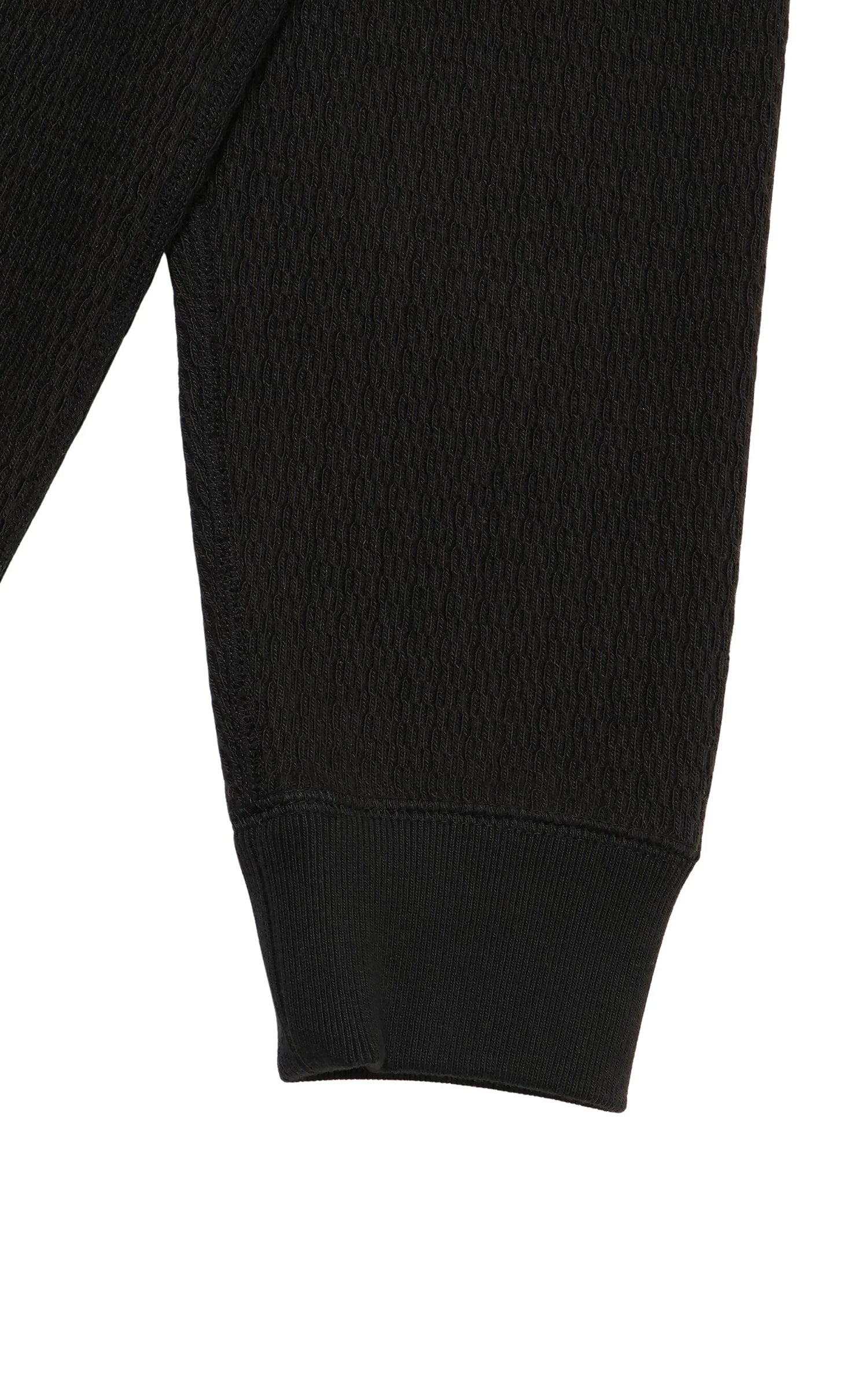 Wonder Looper Henley Cashmere Blend Honeycomb Sumi Black