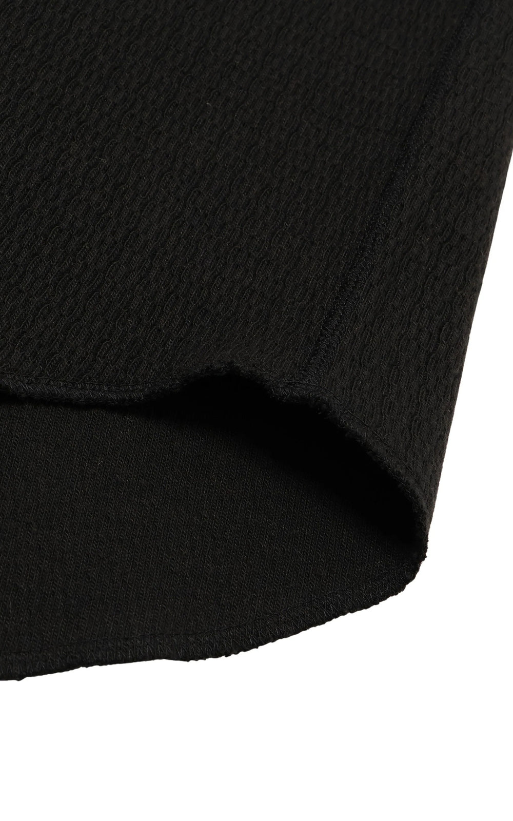 Wonder Looper Henley Cashmere Blend Honeycomb Sumi Black
