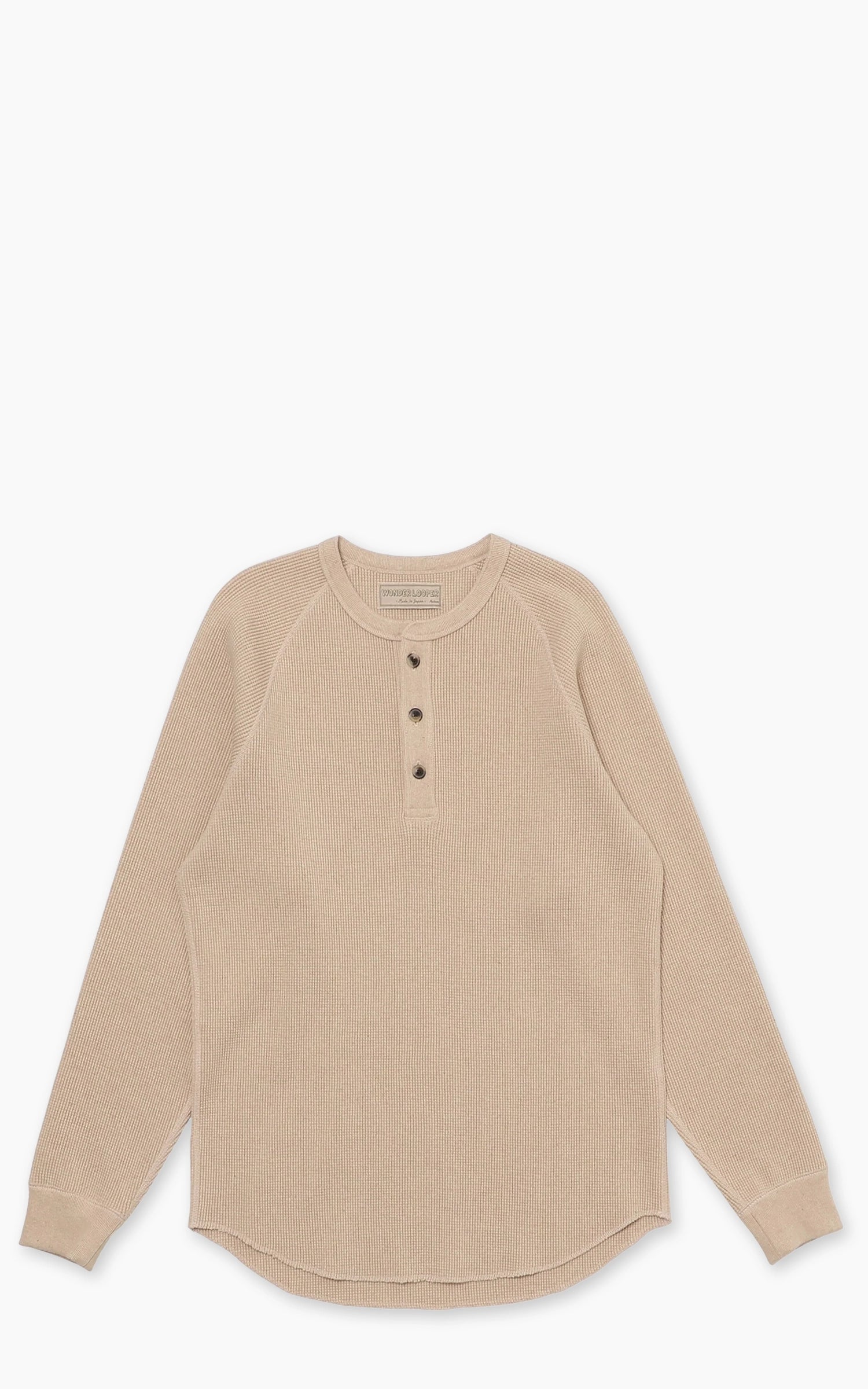Foxfibre® Heavyweight Waffle Henley Coyote 15