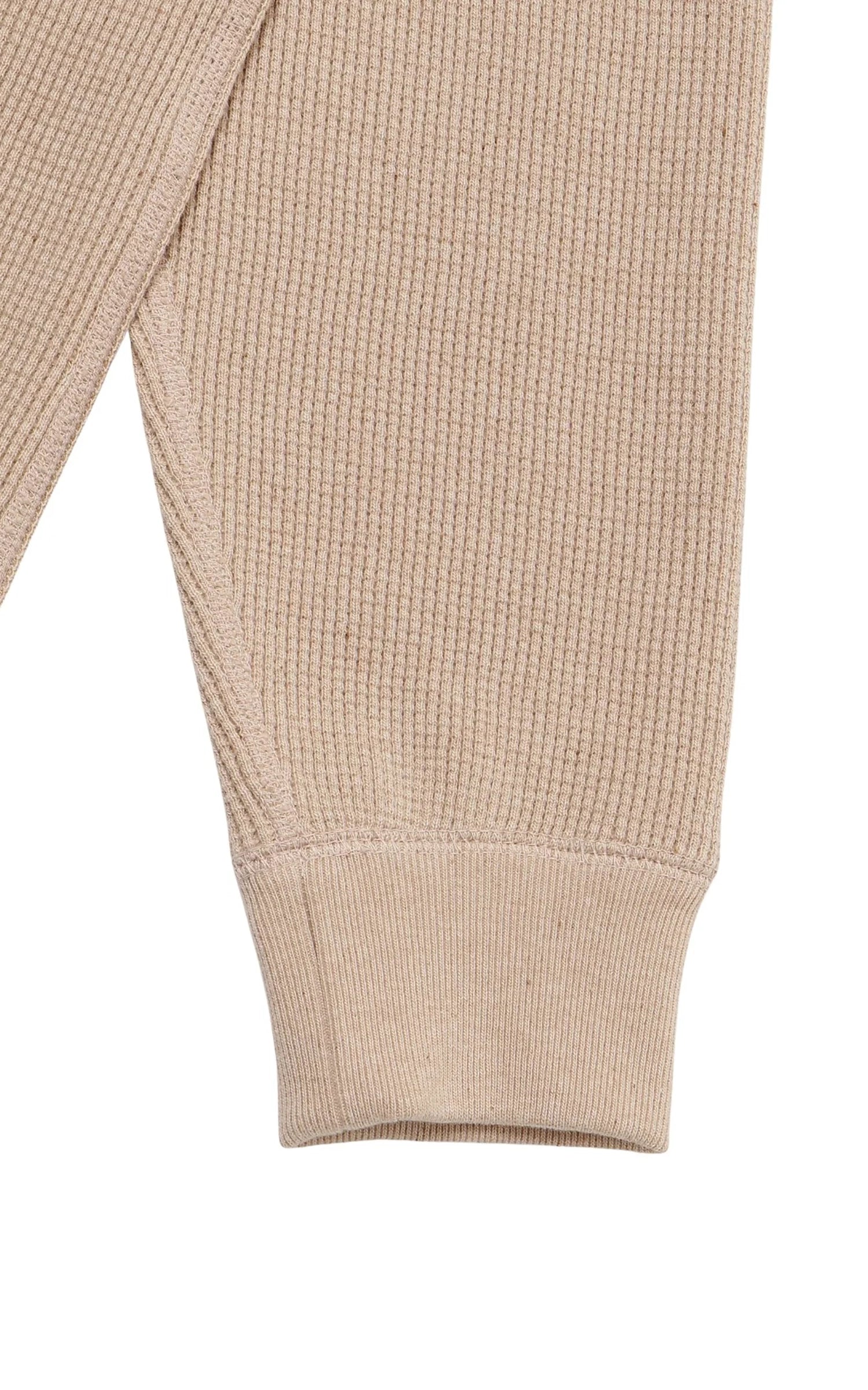 Foxfibre® Heavyweight Waffle Henley Coyote 15