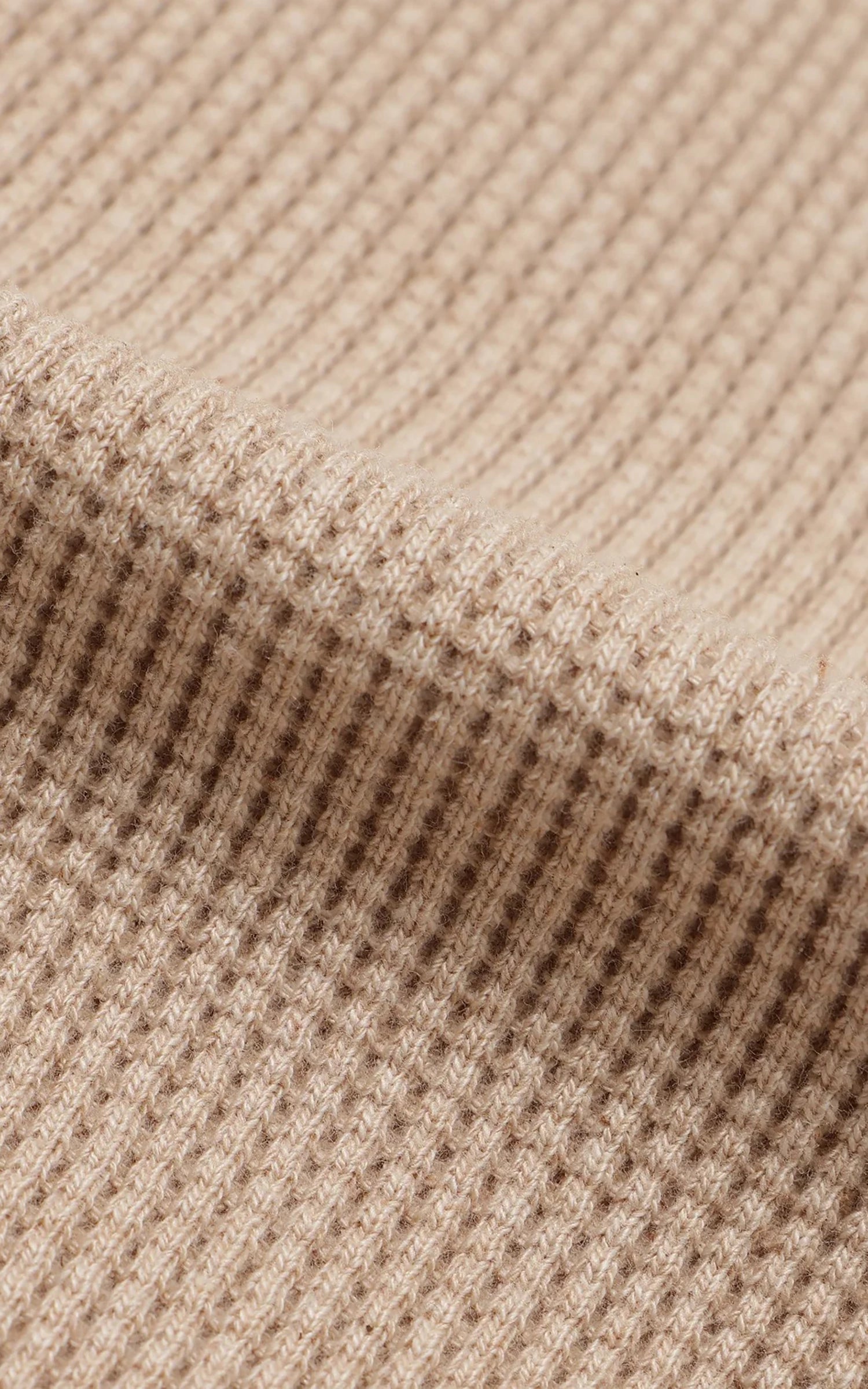 Foxfibre® Heavyweight Waffle Henley Coyote 15