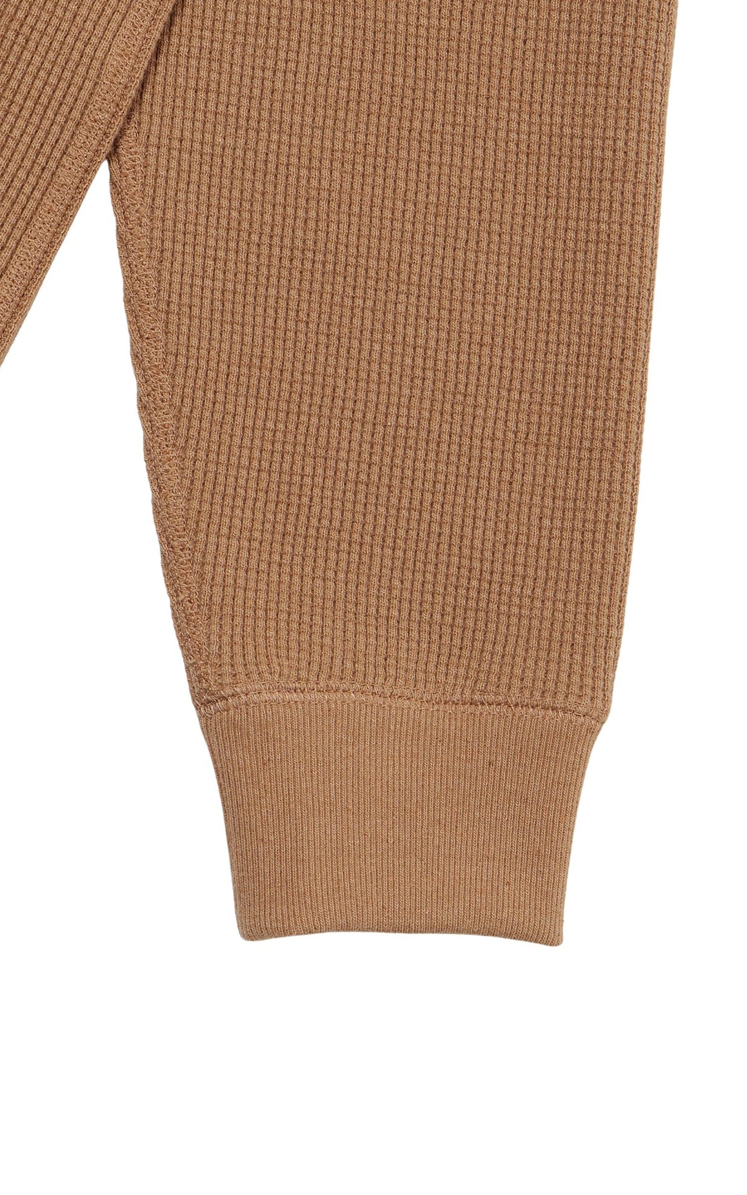 Wonder Looper Henley Foxfibre® Heavyweight Waffle Coyote 70 Brown