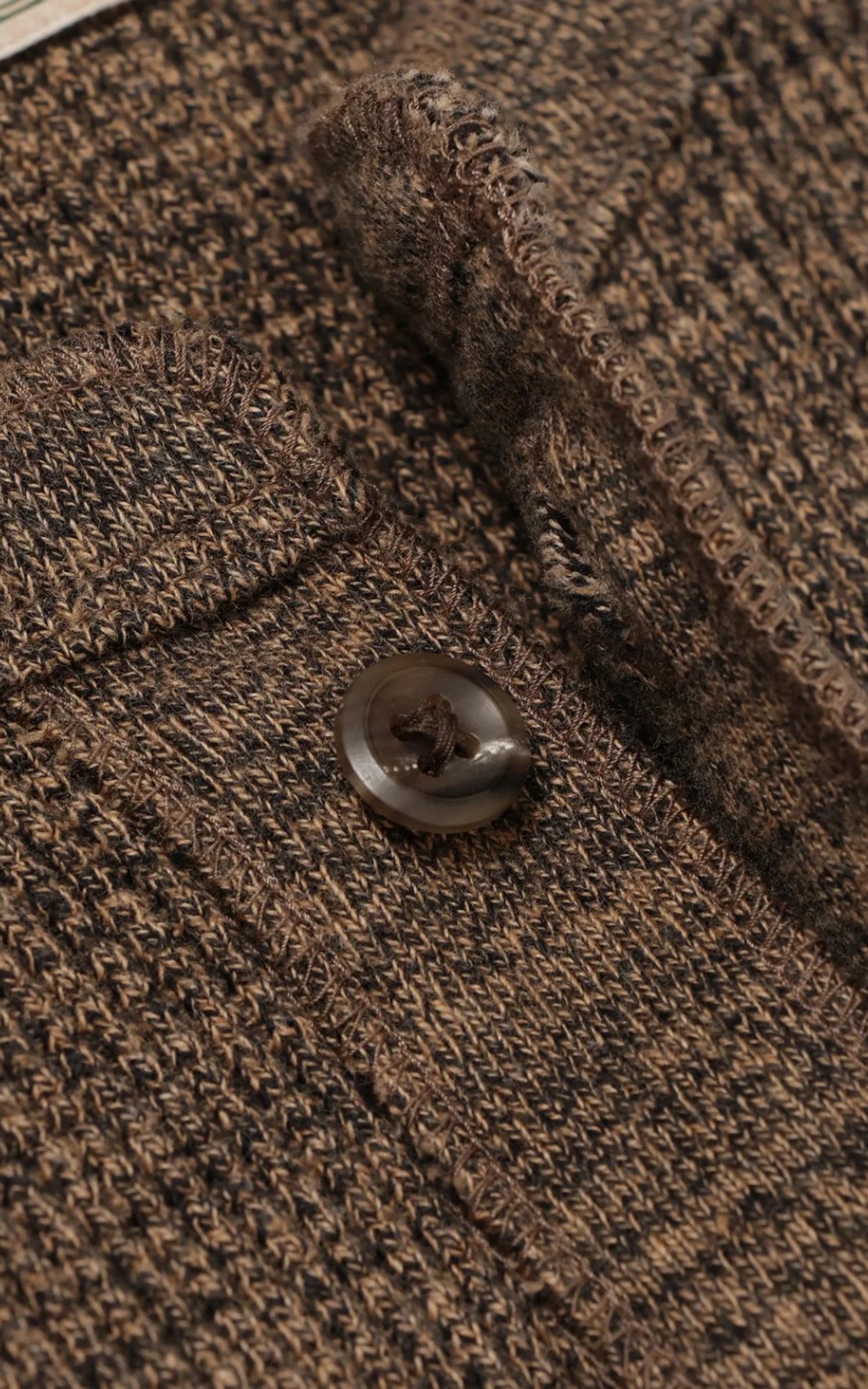Wonder Looper Henley Grandrelle Foxfibre® Heavyweight Waffle Coyote 80 x Black
