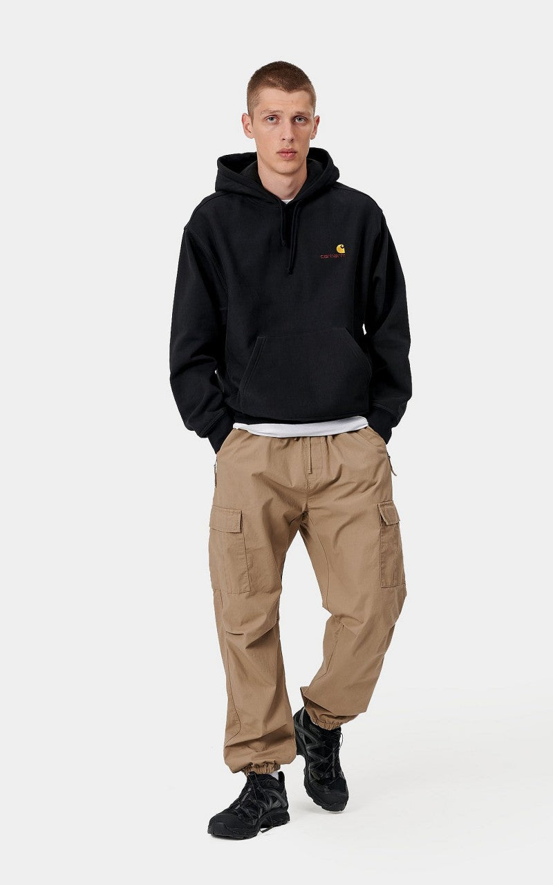 Carhartt WIP Hooded American Script Sweatshirt Black