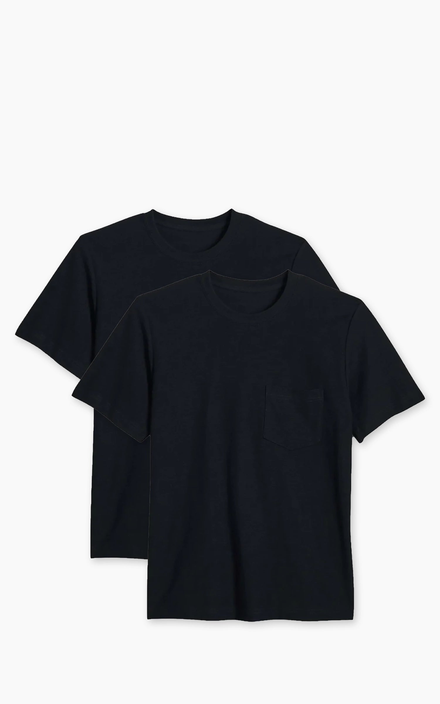 House Of Blanks Slub Pocket T-Shirt 2-Pack Black