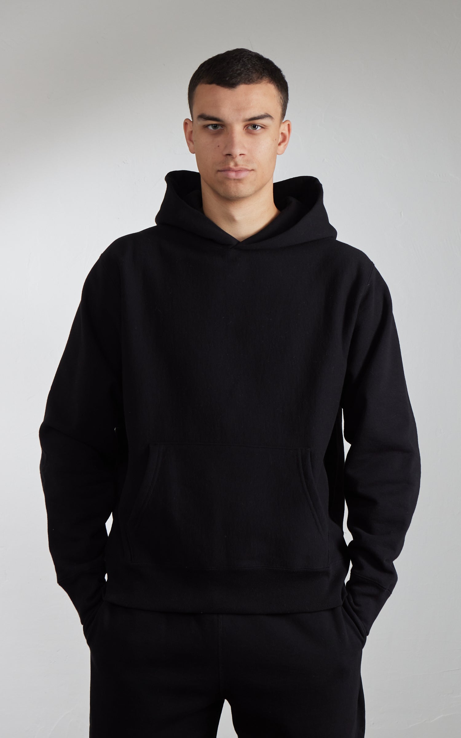 House Of Blanks Heavyweight Relaxed Fit Hooded Sweatshirt Black