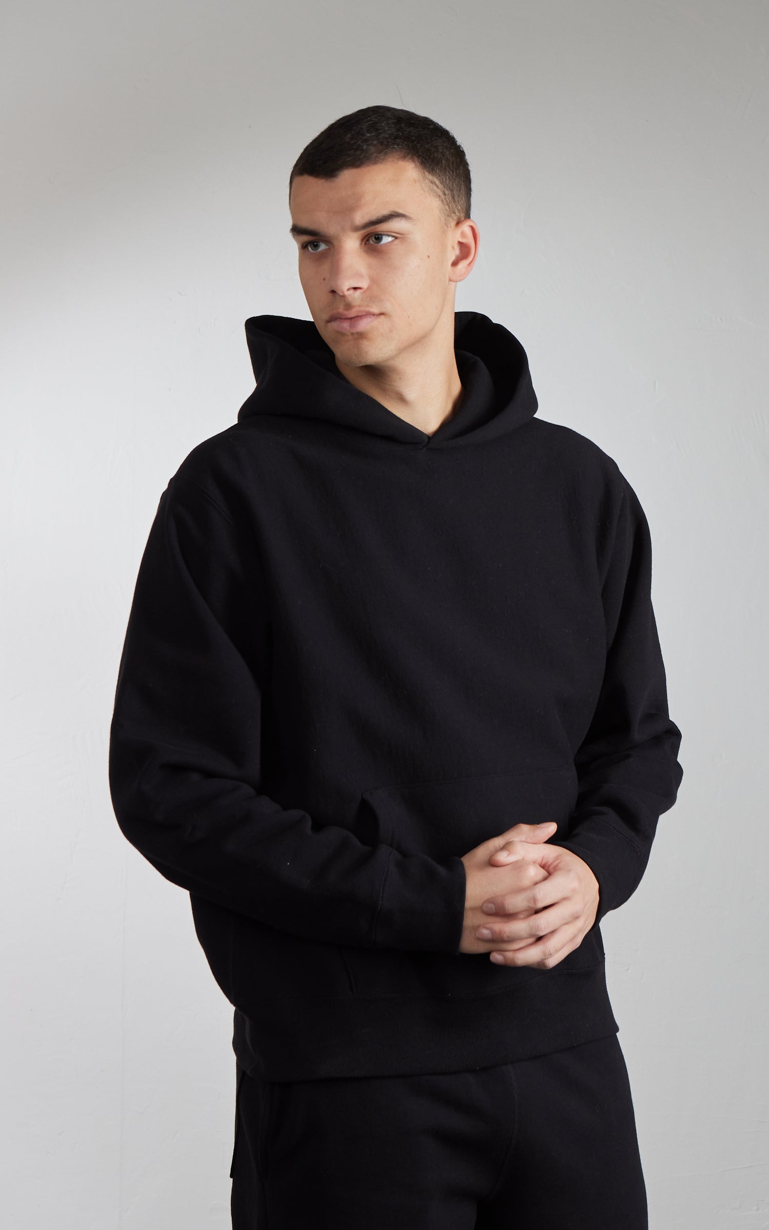 House Of Blanks Heavyweight Relaxed Fit Hooded Sweatshirt Black