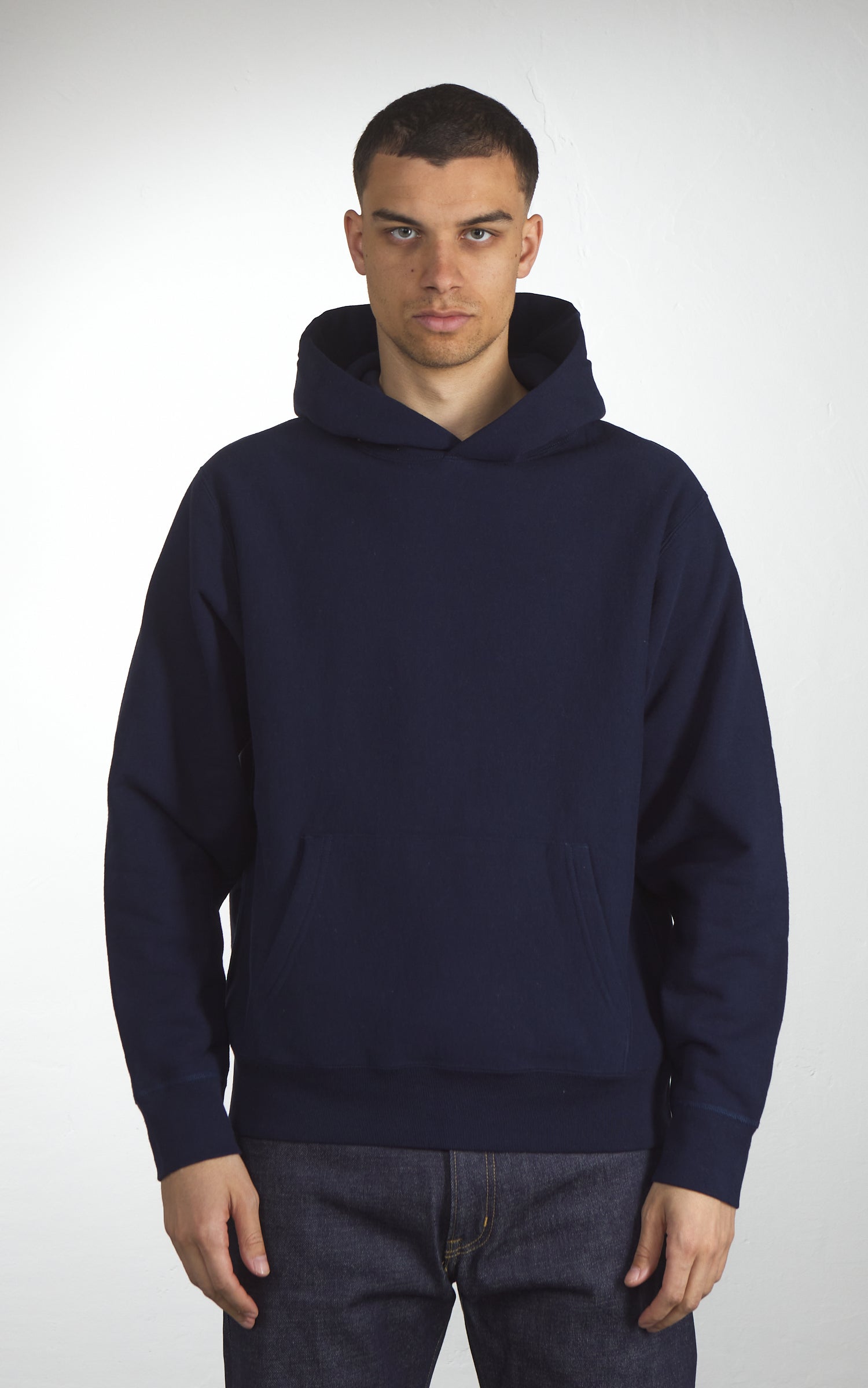 House Of Blanks Heavyweight Relaxed Fit Hooded Sweatshirt Navy