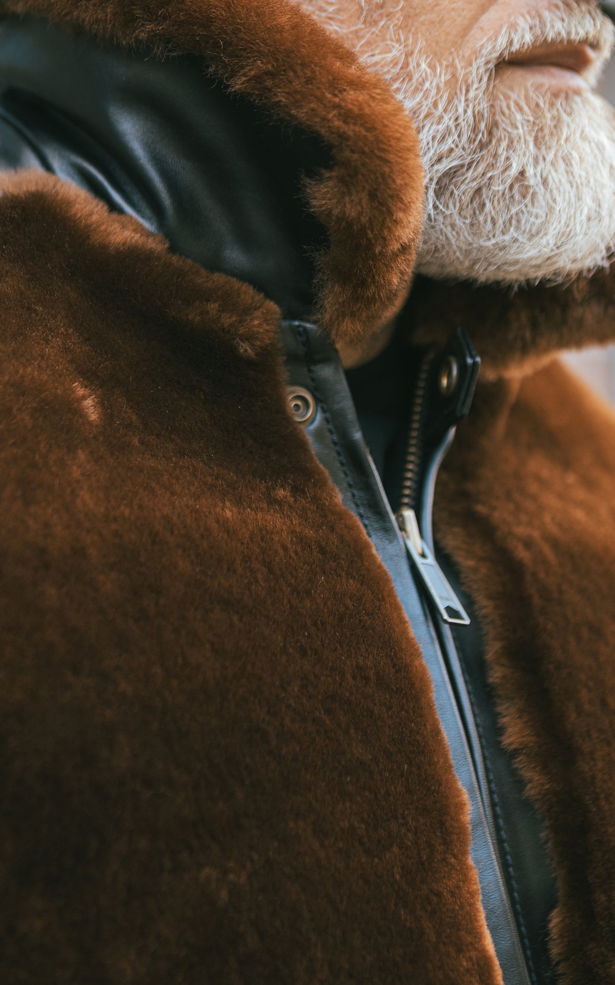 Houston Mouton Grizzly Jacket Brown