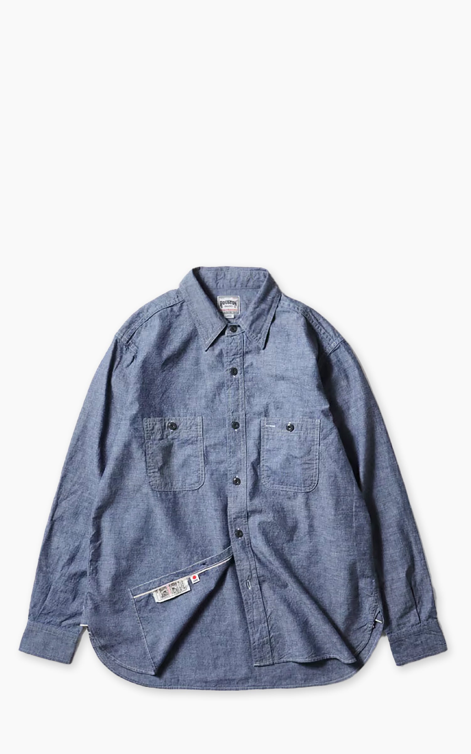 トップス Selvedge Chambray Shirt Houston Chambray Shirt Selvedge One Wash Indigo