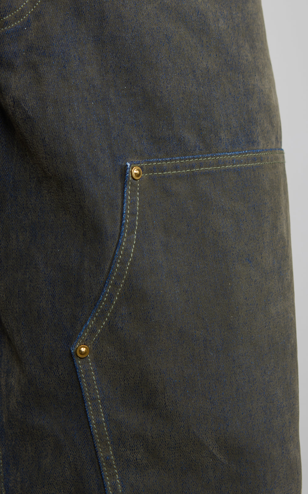 Houston Flocky Denim Painter Pants Olive