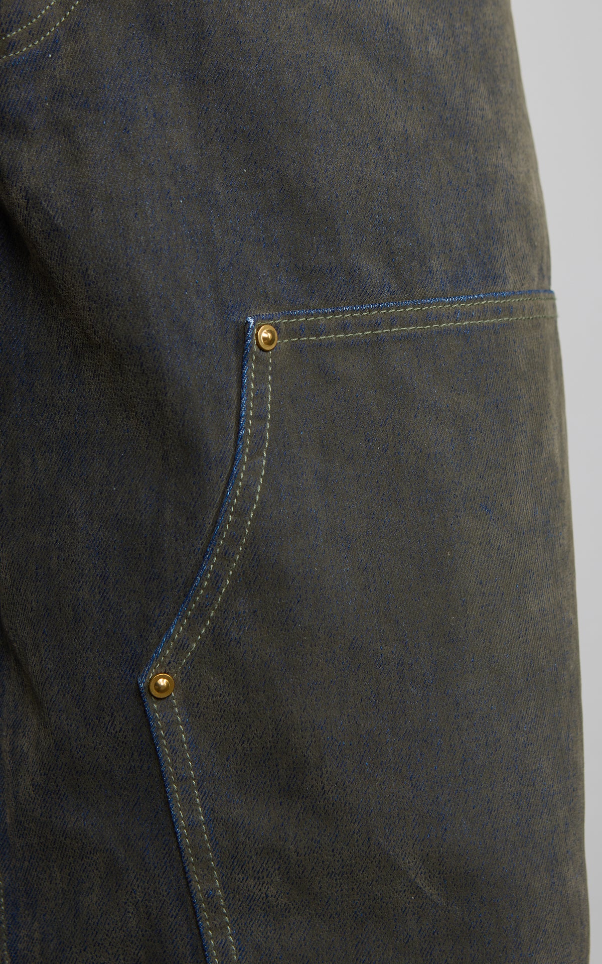 Houston Flocky Denim Painter Pants Olive