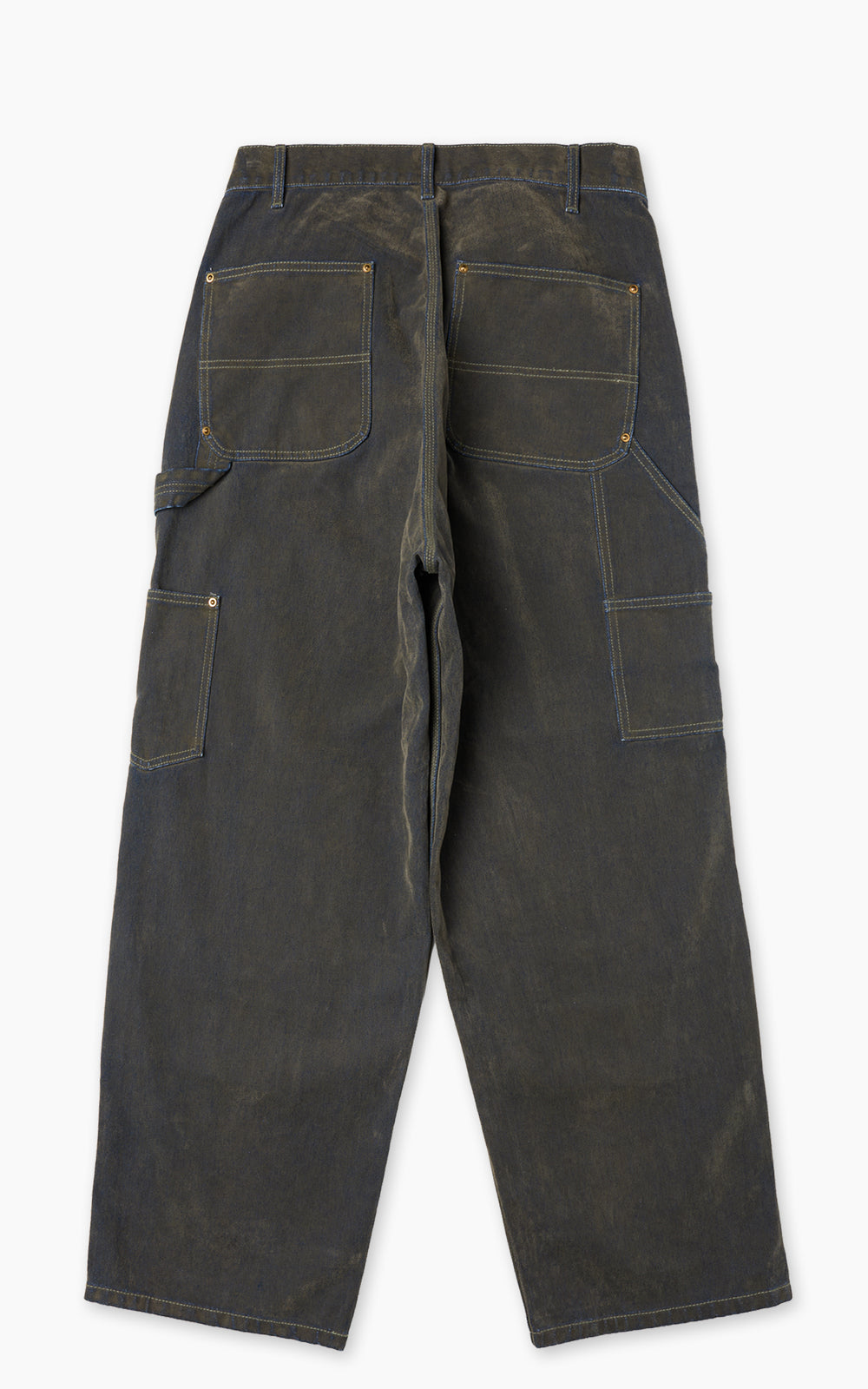 Houston Flocky Denim Painter Pants Olive