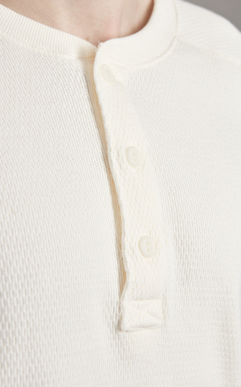 Houston Heavy Thermal L/S Henley Offwhite