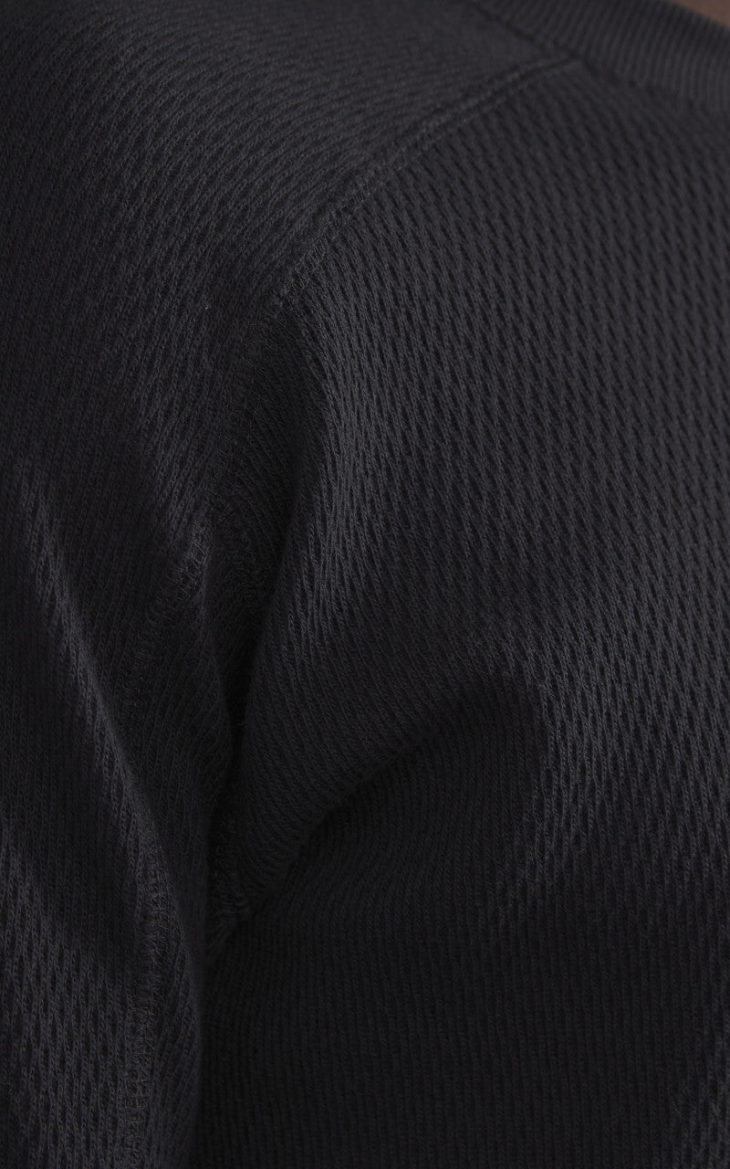 Houston Heavy Thermal L/S Henley Black