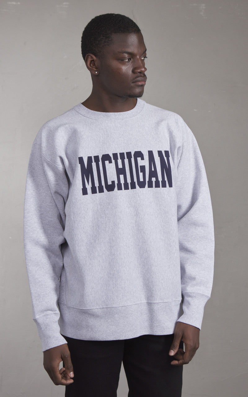 Houston U.S. Cotton R/V Sweatshirt Michigan Heather Grey
