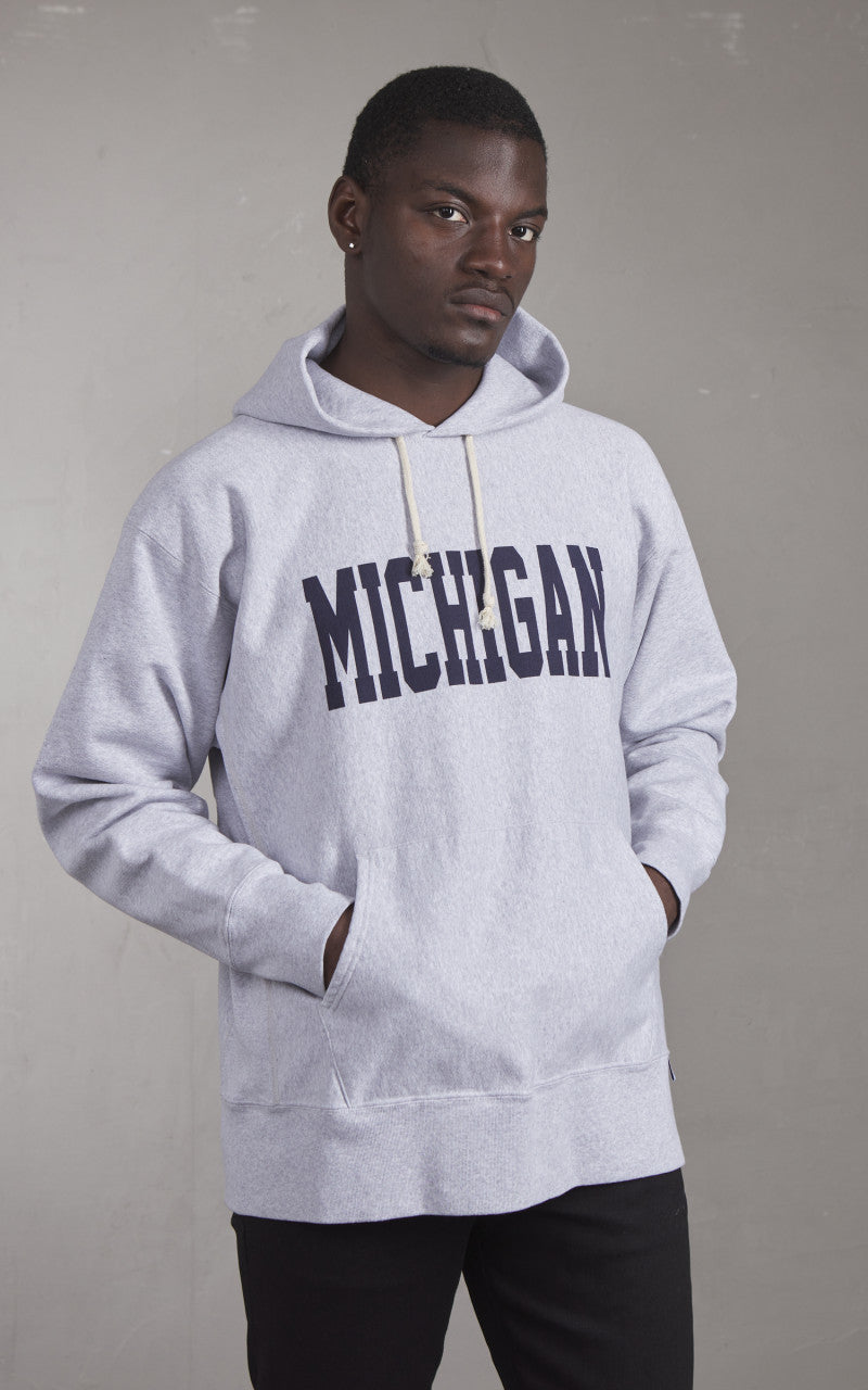 Houston U.S. Cotton R/V Hoodie Michigan Heather Grey