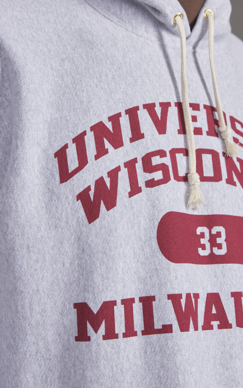 Houston U.S. Cotton R/V Hoodie Wisconsin Heather Grey