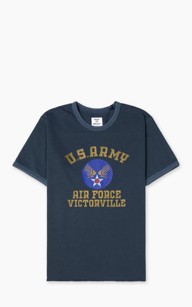 トップス 40s US ARMY AIR FORCE T-SHIRT Houston Mesh Cotton (U.S. Army Air Force) Print T-Shirt Navy