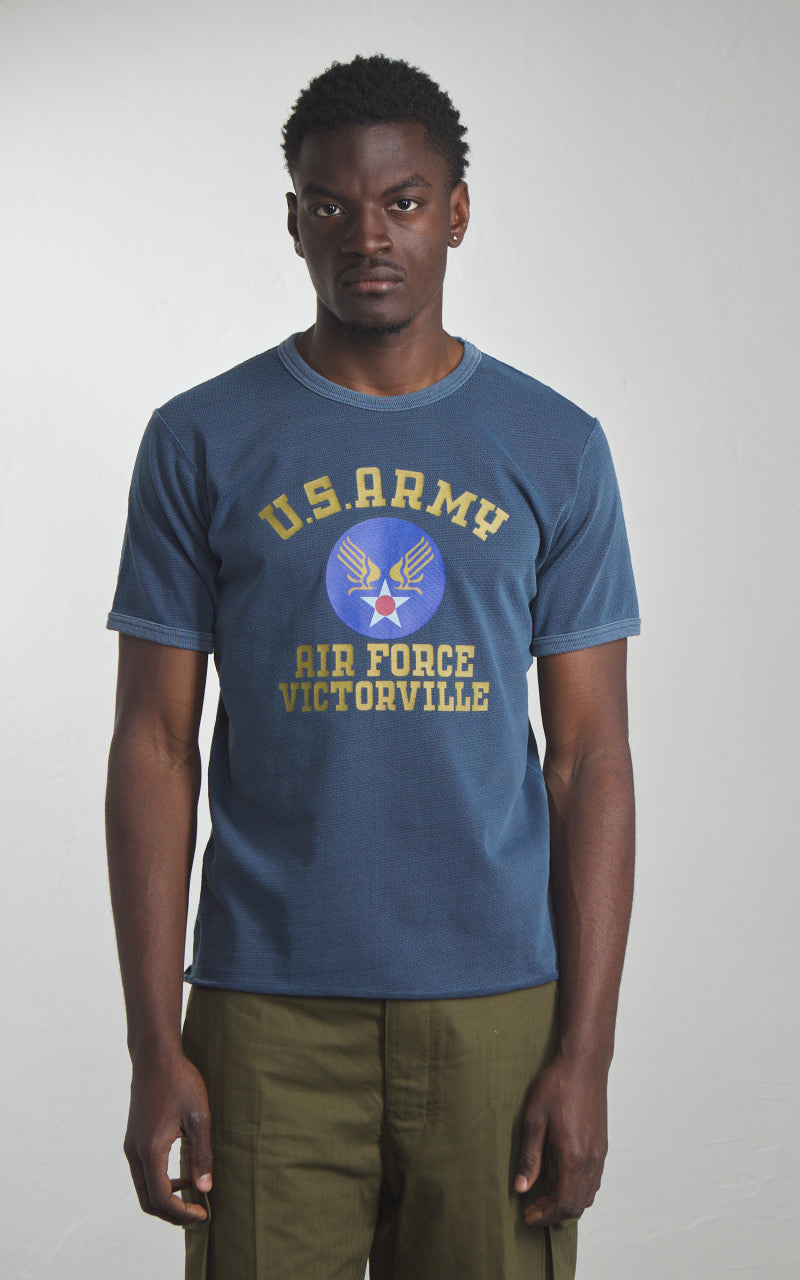 Houston Mesh Cotton (U.S. Army Air Force) Print T-Shirt Navy