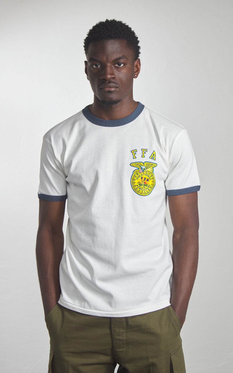 Houston FFA Ringer T-Shirt White/Navy