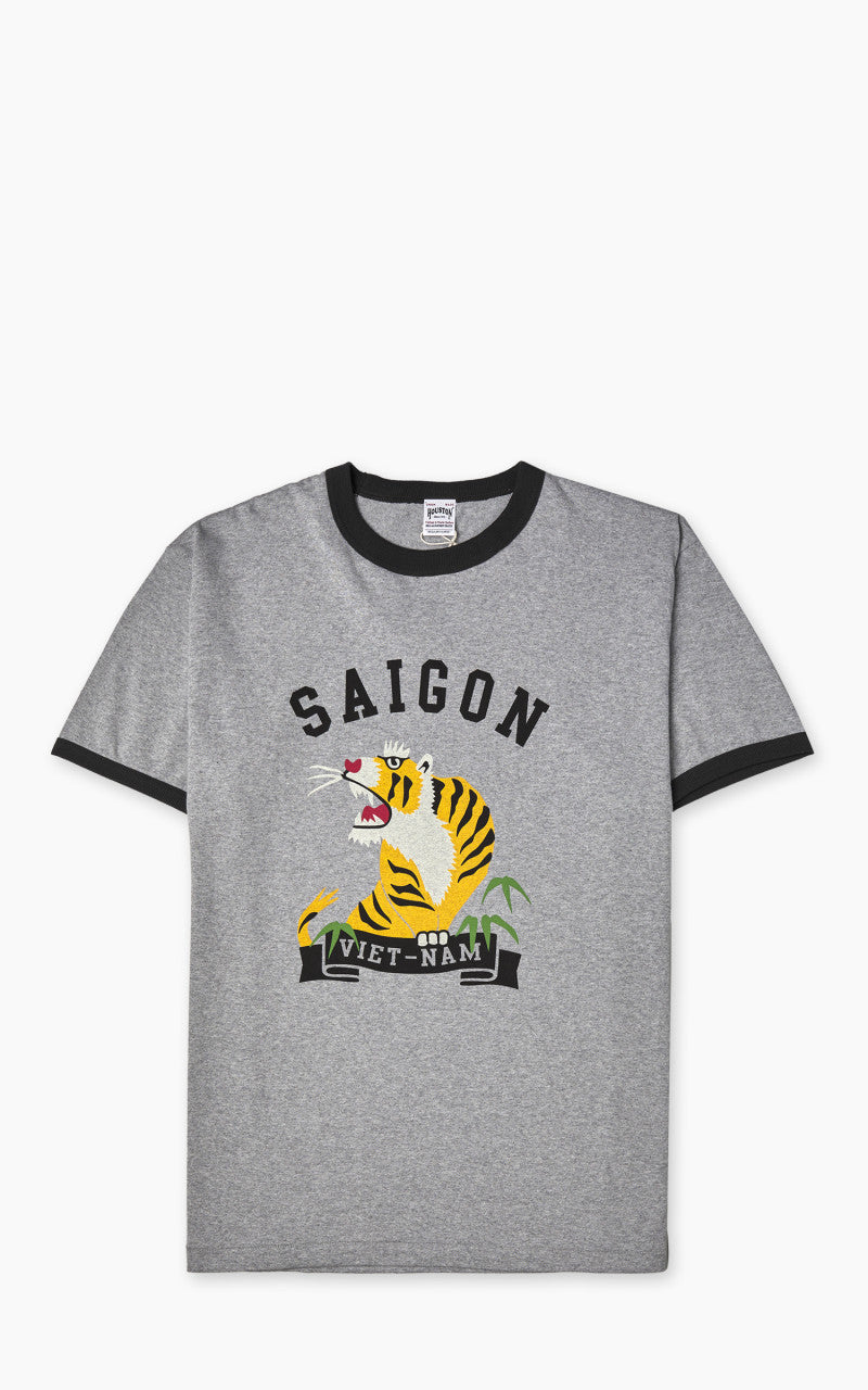 Houston Tiger Ringer T-Shirt Grey/Black