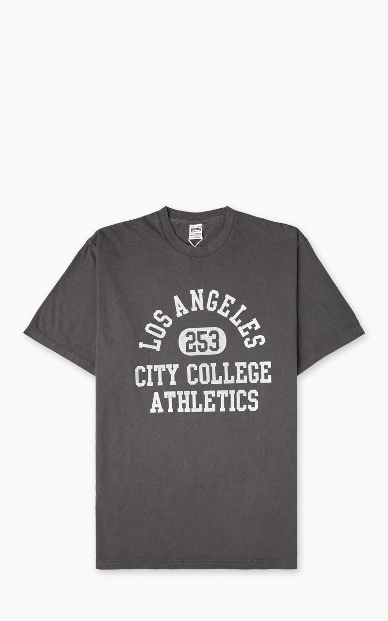 Houston Pigment Dyed (Los Angeles) Print T-Shirt Black