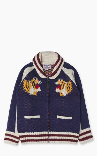 ジャケット・アウター Houston COWICHAN SWEATER (TIGER) Houston Souvenir (Tiger) Cowichan Sweater Blue