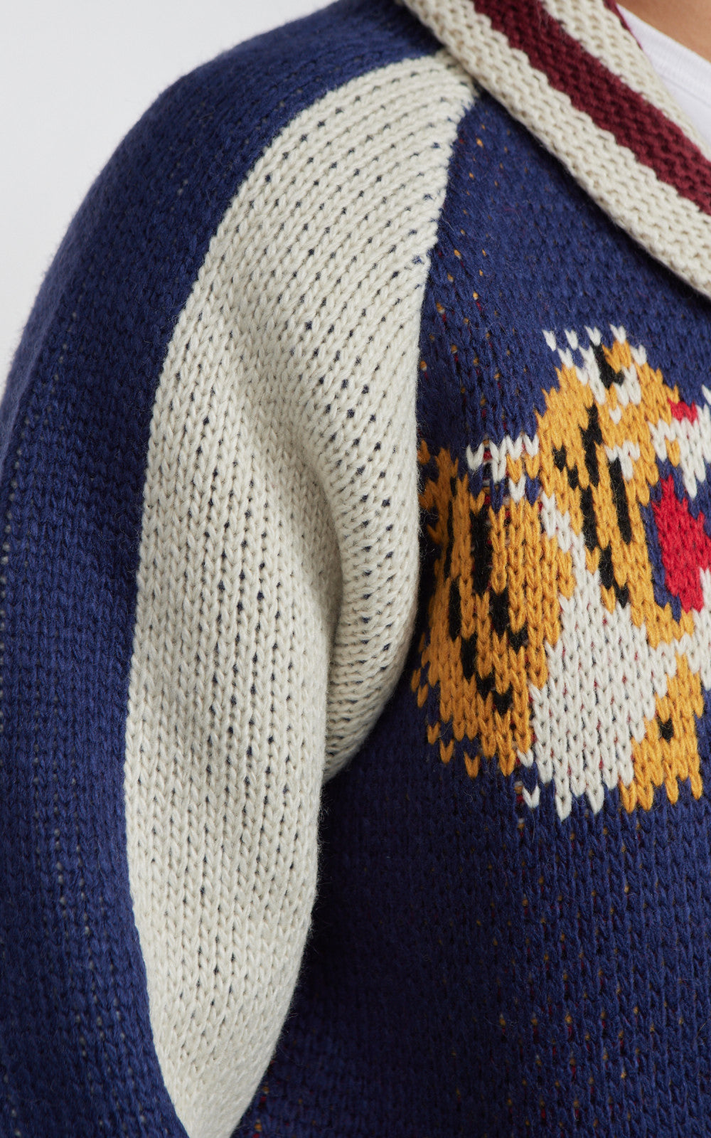 Houston Souvenir (Tiger) Cowichan Sweater Blue