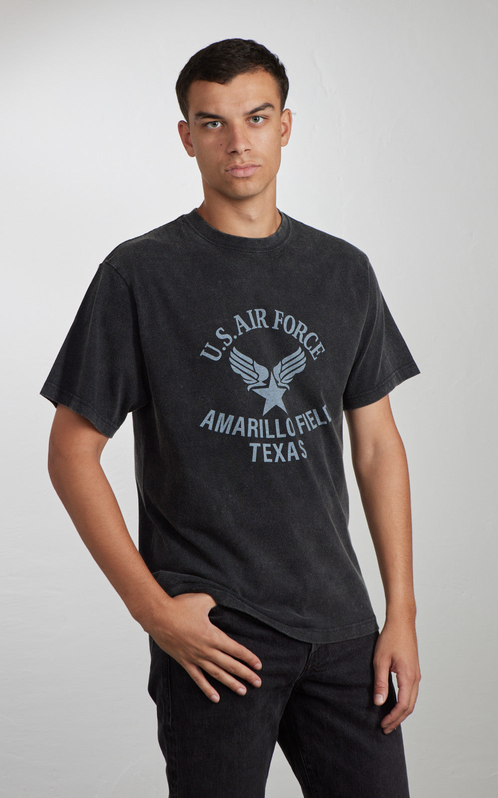 Houston Powder Frost Military (U.S. Air Force) Print T-Shirt Black