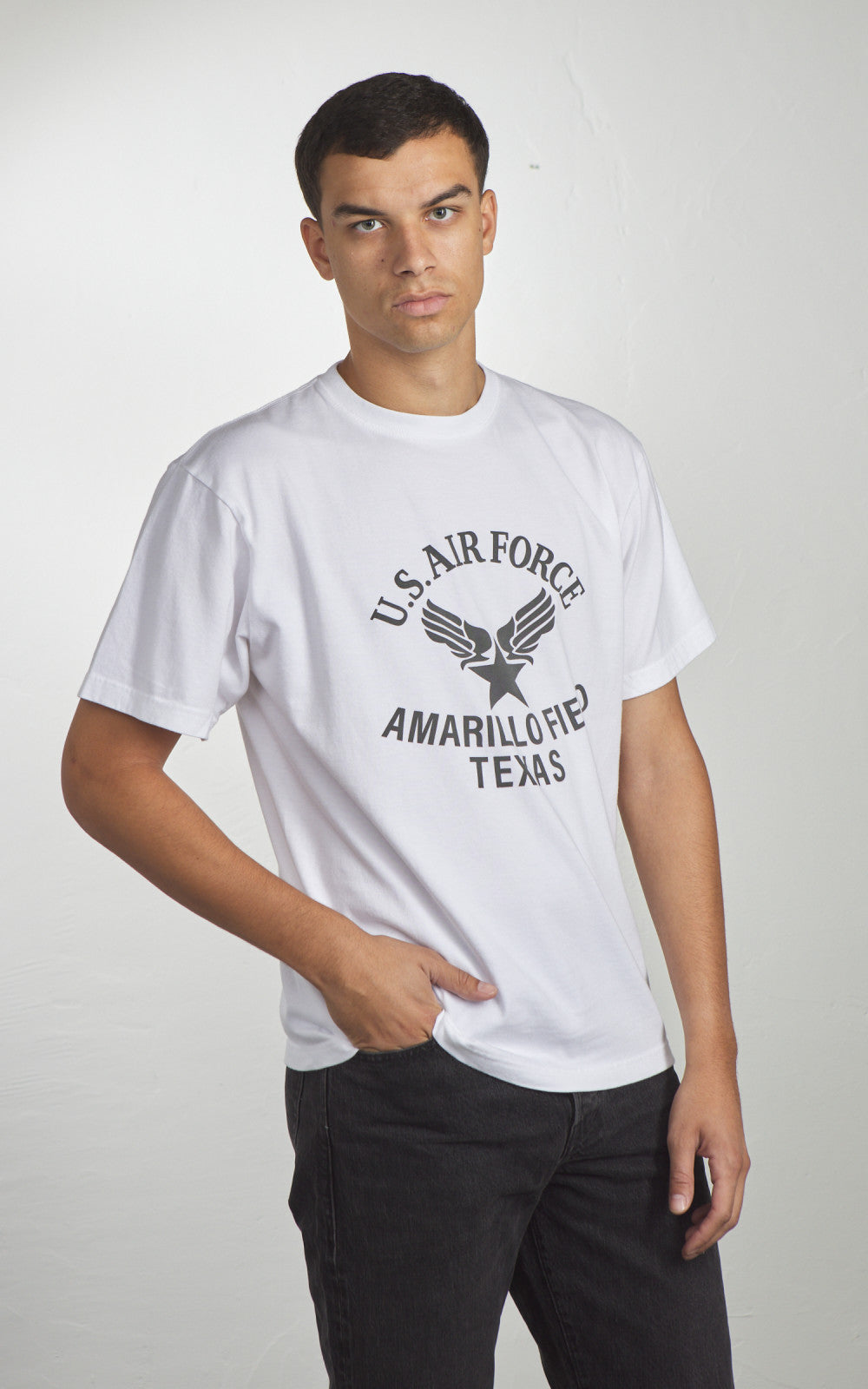 Houston Powder Frost Military (U.S. Air Force) Print T-Shirt White
