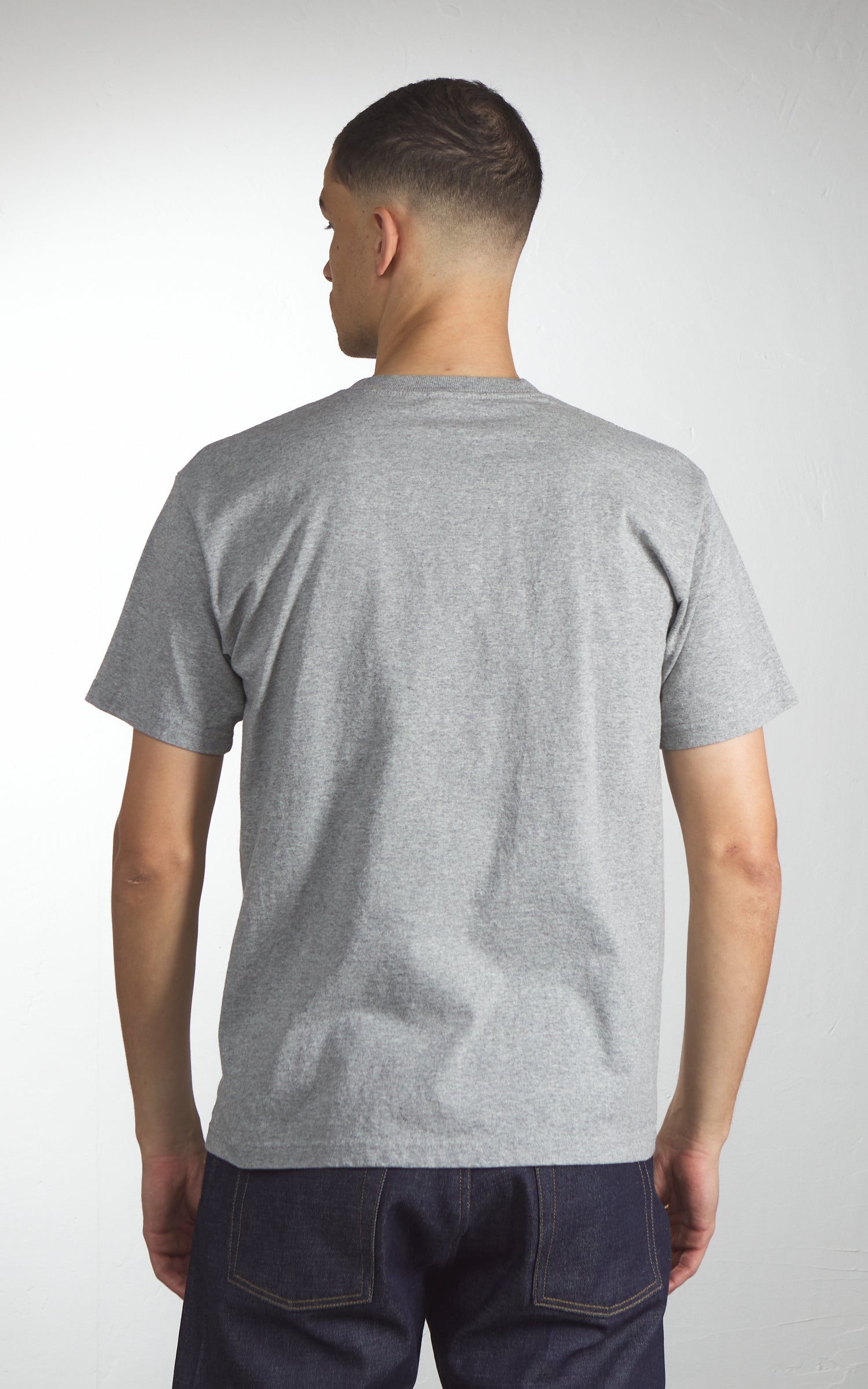 Houston (Navy) Print Tubular T-Shirt Heather Grey