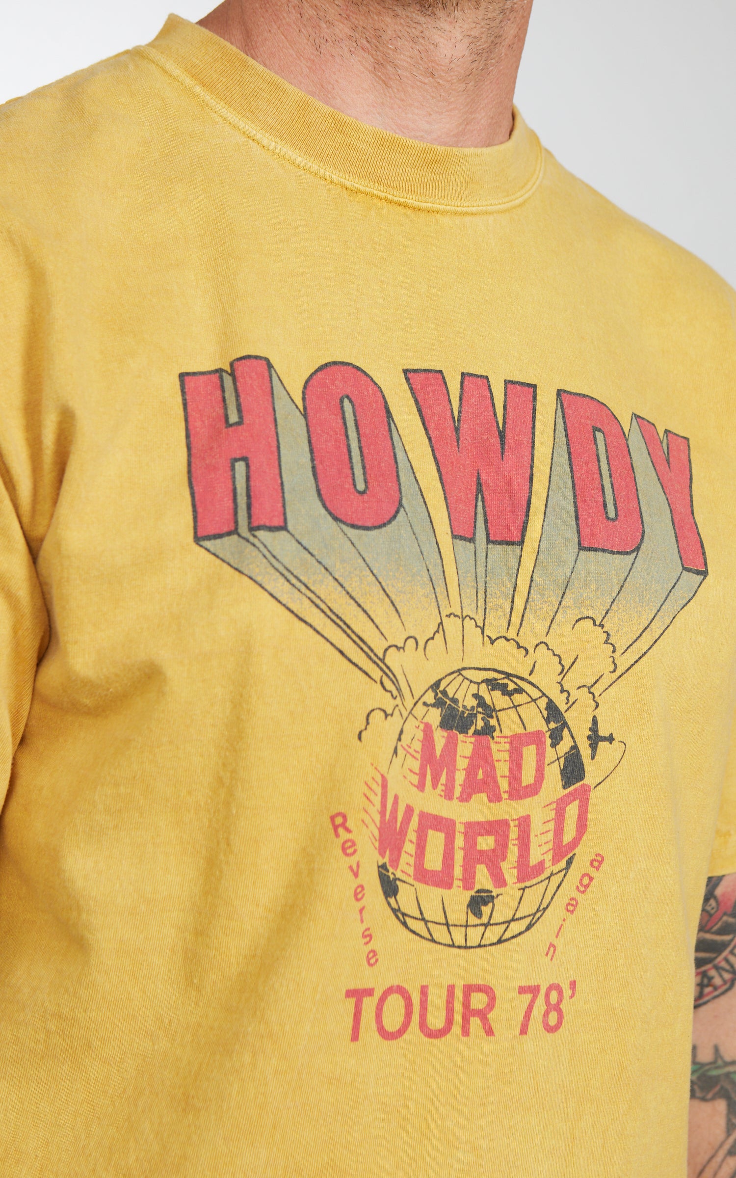 Houston (Howdy) Pigment Print T-Shirt Mustard