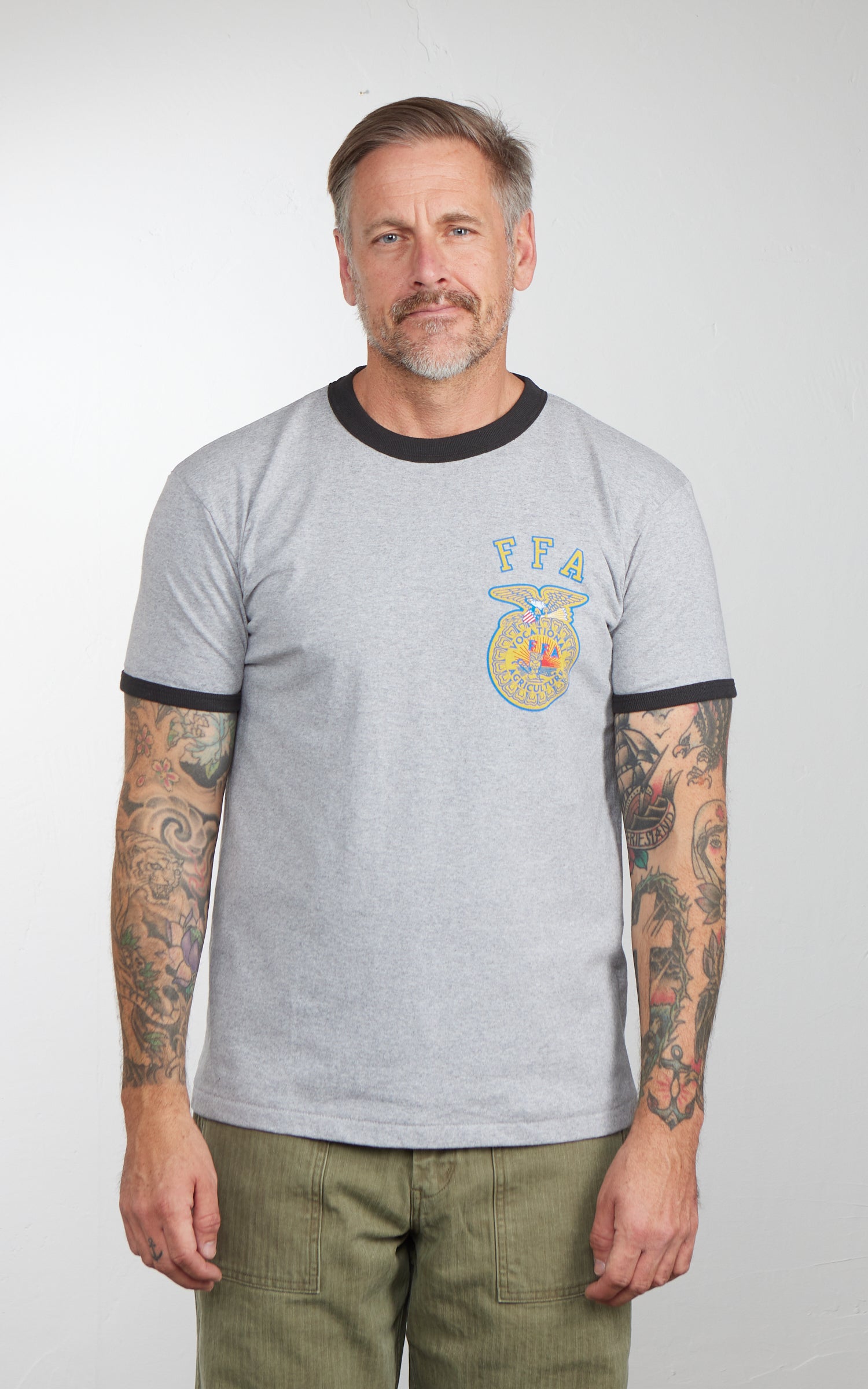 Houston (FFA) Printed Ringer T-Shirt Grey/Black