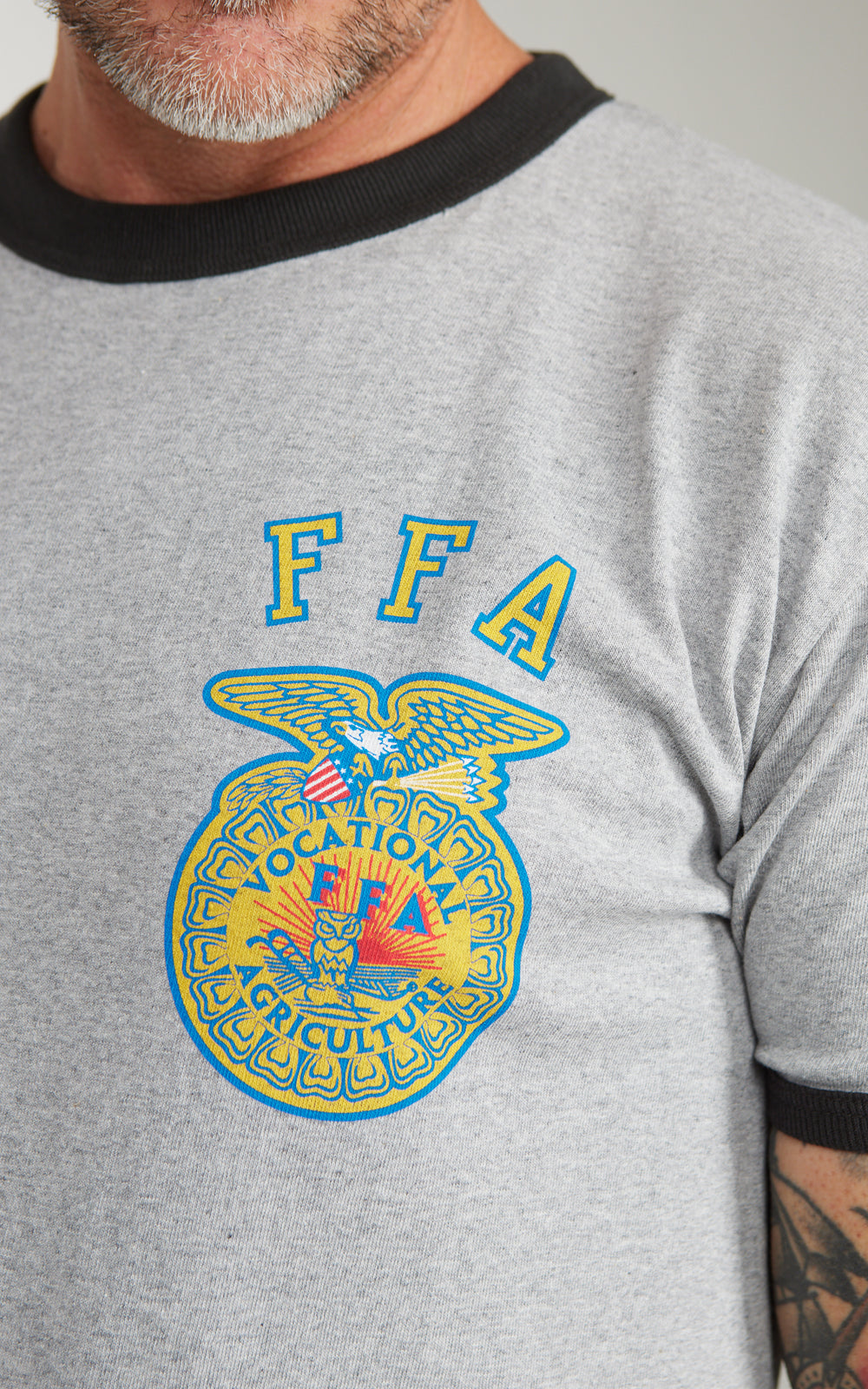 Houston (FFA) Printed Ringer T-Shirt Grey/Black
