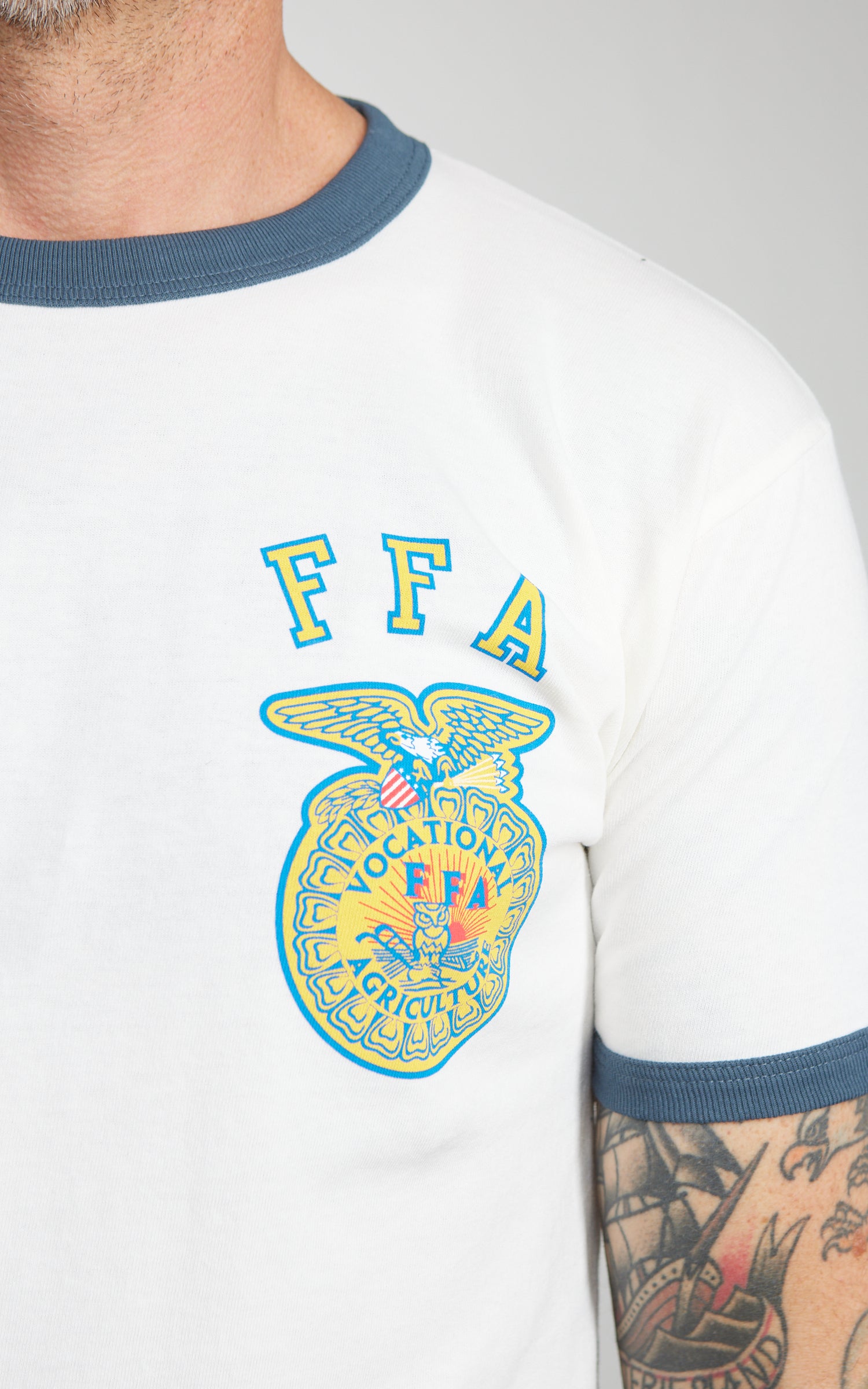 Houston (FFA) Printed Ringer T-Shirt White/Navy