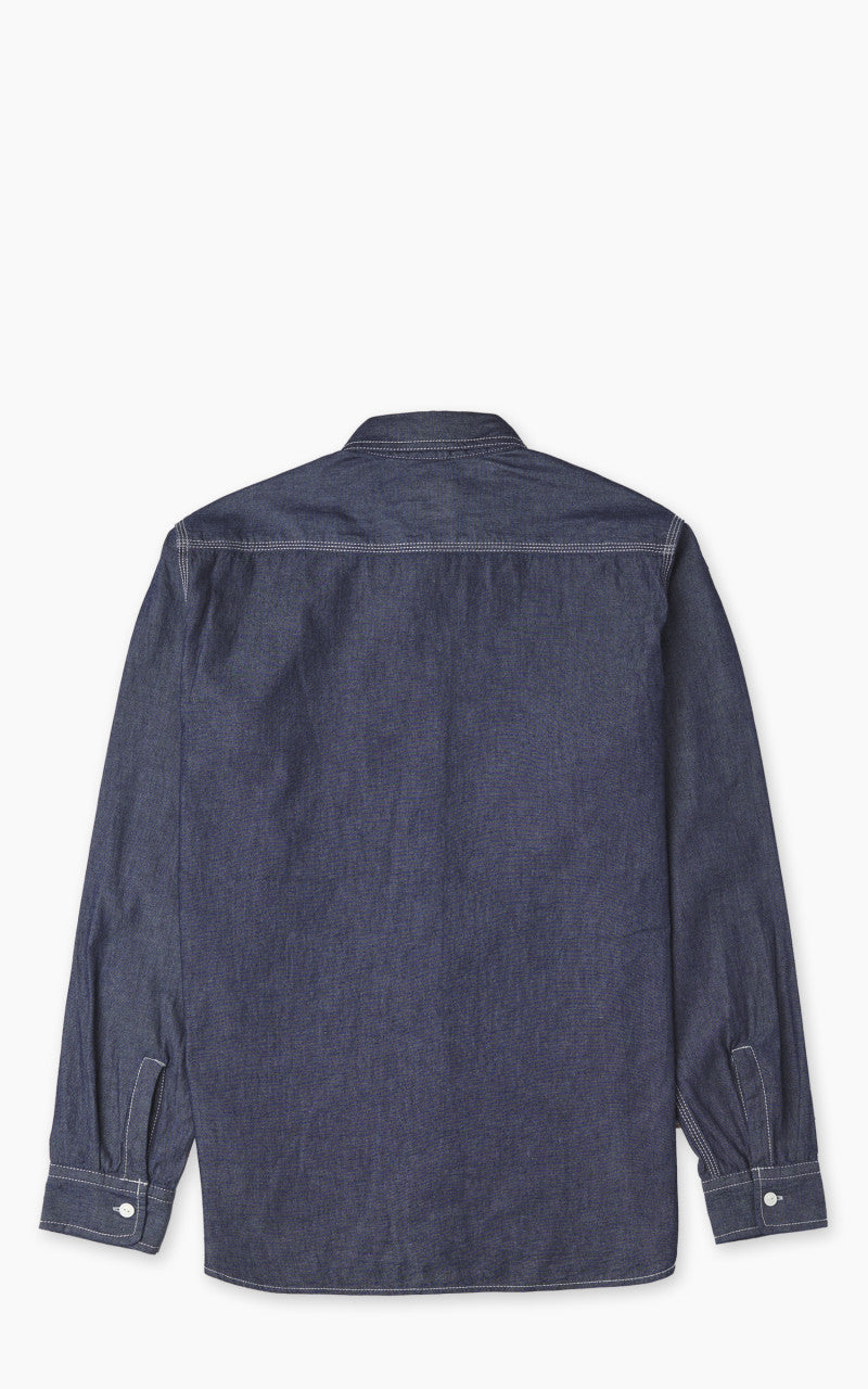 Houston U.S. Cotton Chambray Work Shirt One Wash Indigo