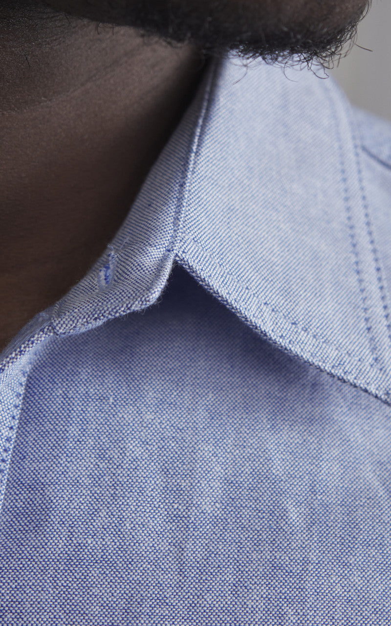 Houston Oxford Work Shirt Chambray Blue