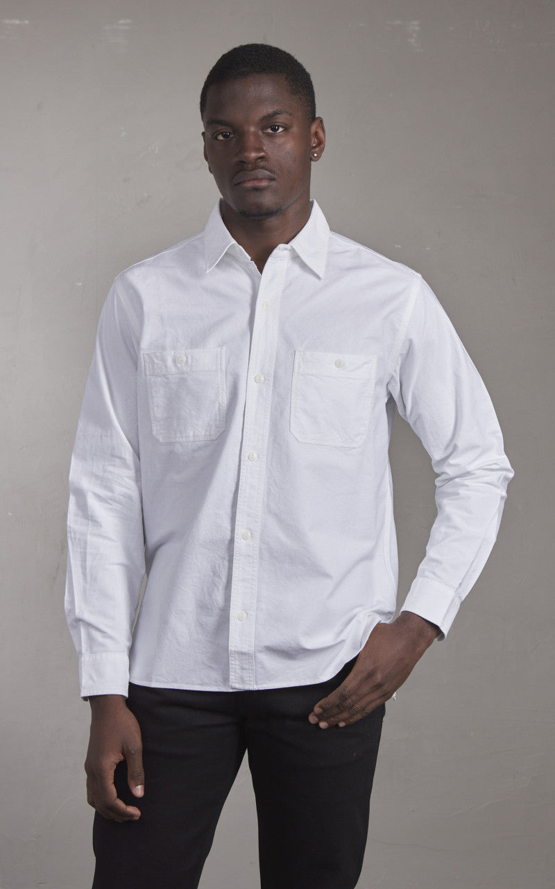 Houston Oxford Work Shirt White