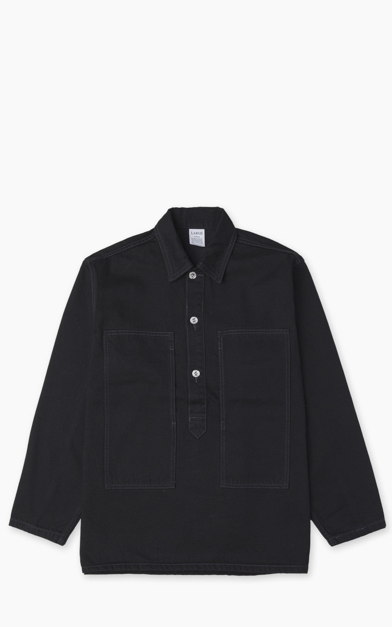 Houston Cone Denim Army Pullover Shirt Black One Wash