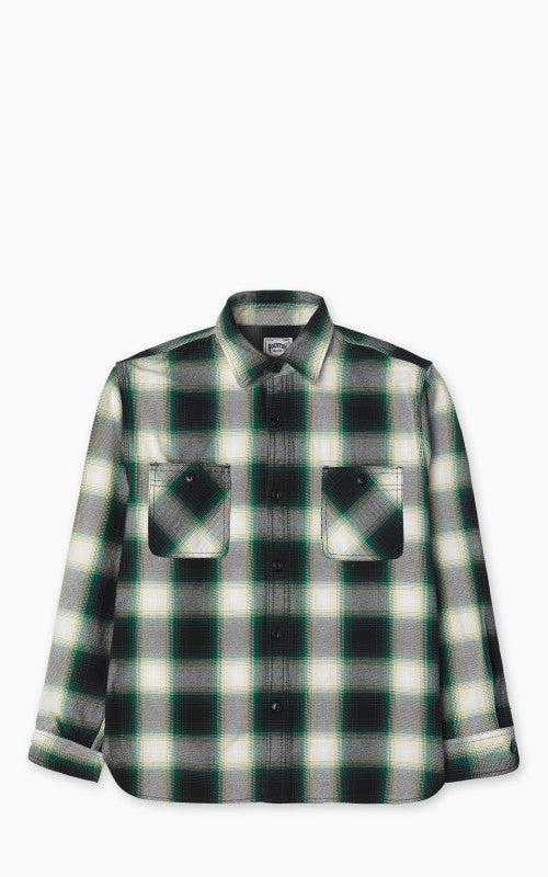Houston Ombre Check Viyella Shirt Green