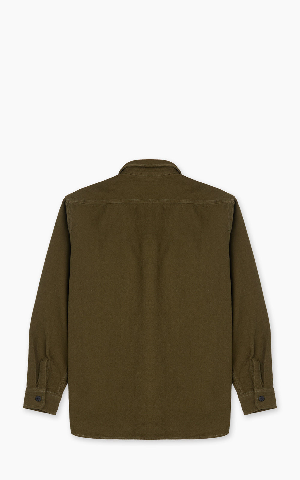 Houston Solid Heavyweight Viyella Shirt Olive